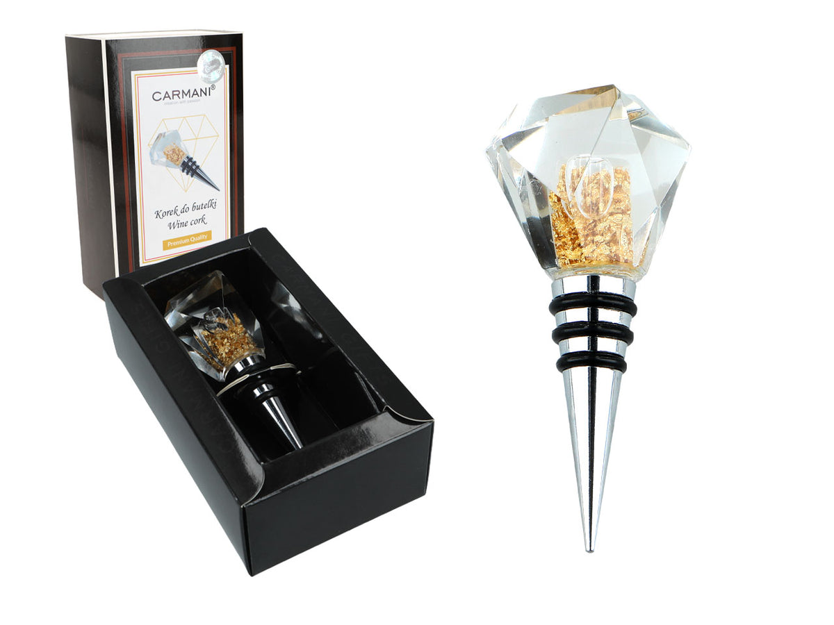 Tapón para botella con partículas de oro, 10.5 cm de longitud