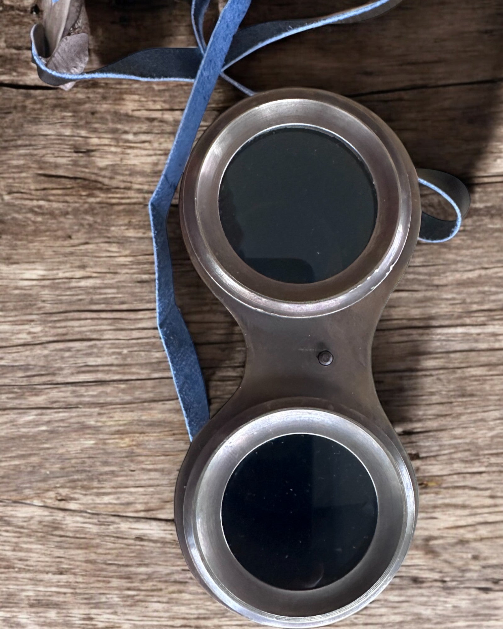 Prismáticos con estuche de cuero Victorian's Eye, 11 cm de latón, decorados a mano, personalización con grabado para regalo