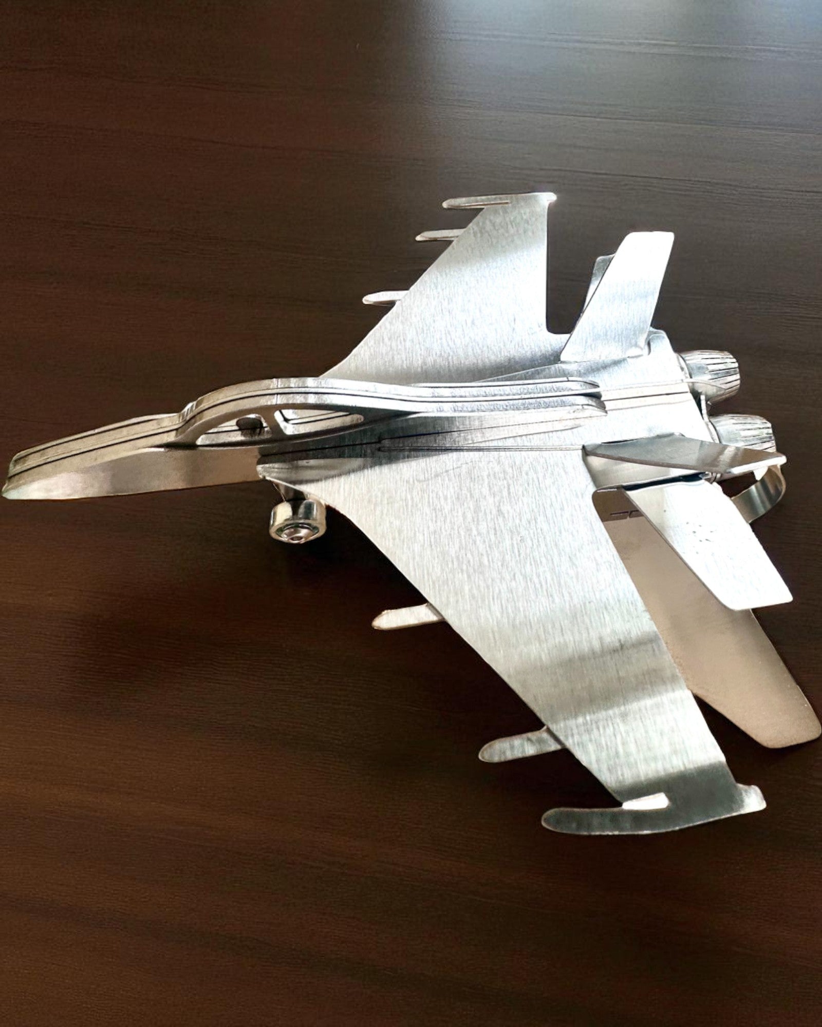 Modelo de Metal del Caza "SkyRaptor" – acero inoxidable, grabado personalizado para regalo