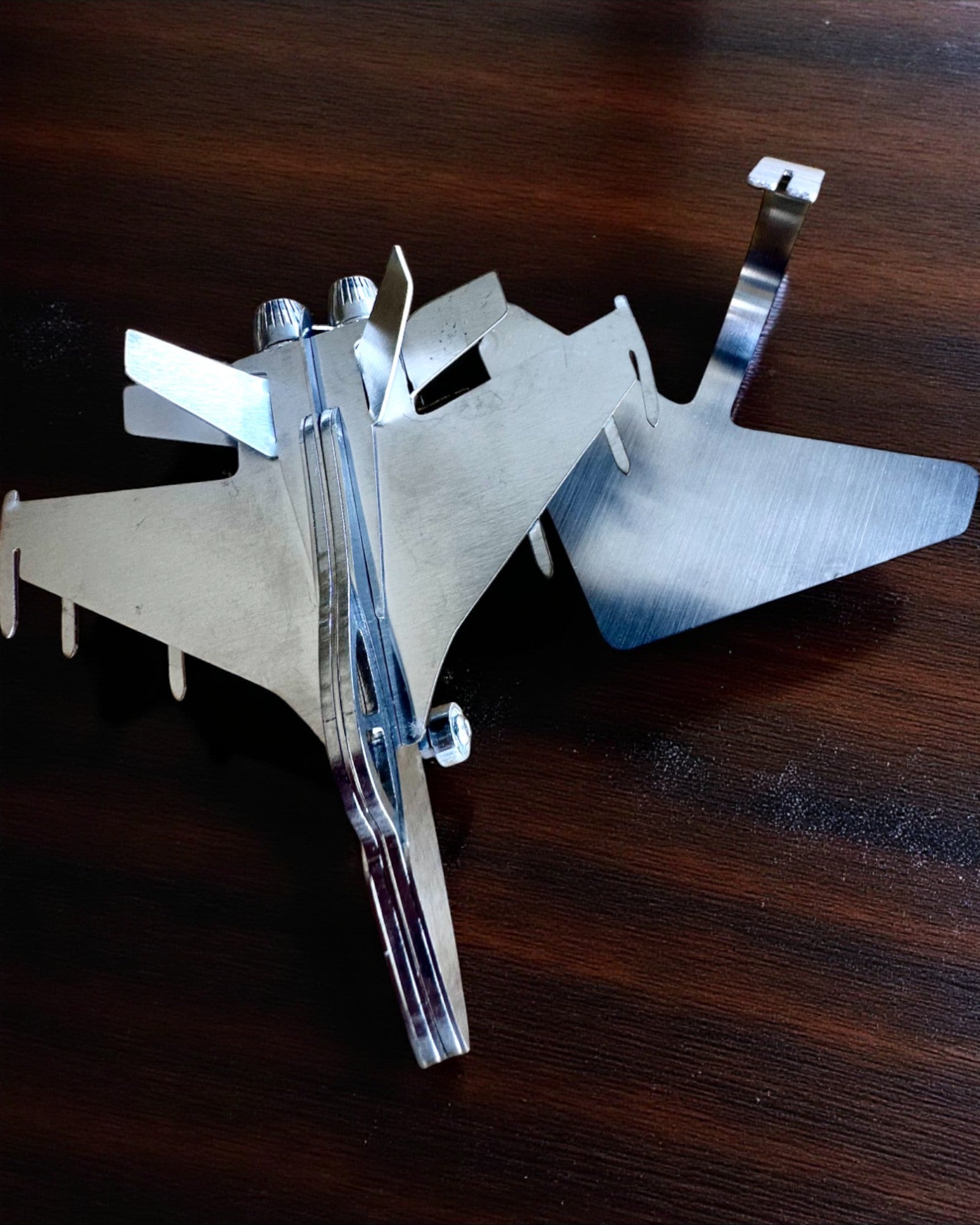 Modelo de Metal del Caza "SkyRaptor" – acero inoxidable, grabado personalizado para regalo