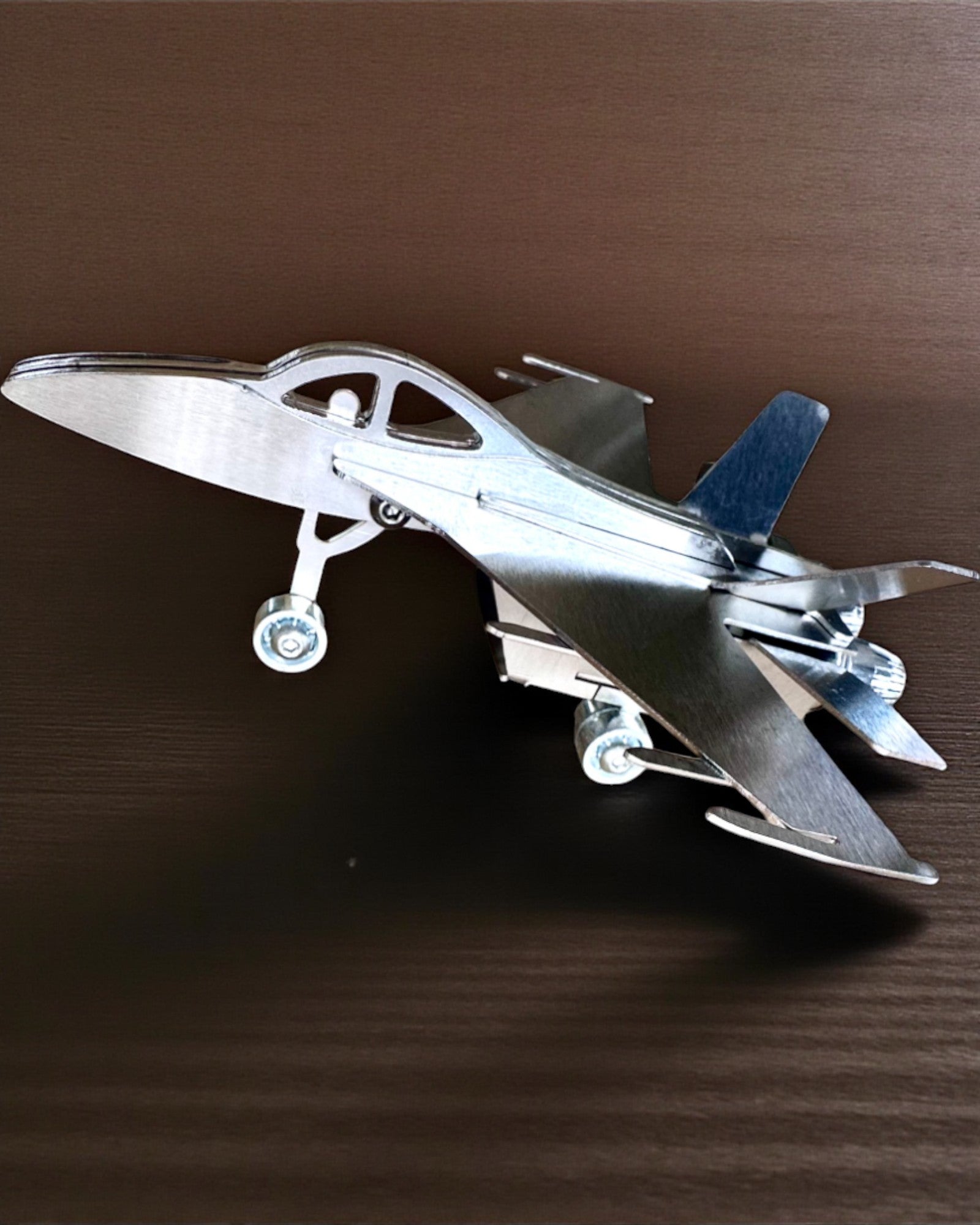 Modelo de Metal del Caza "SkyRaptor" – acero inoxidable, grabado personalizado para regalo