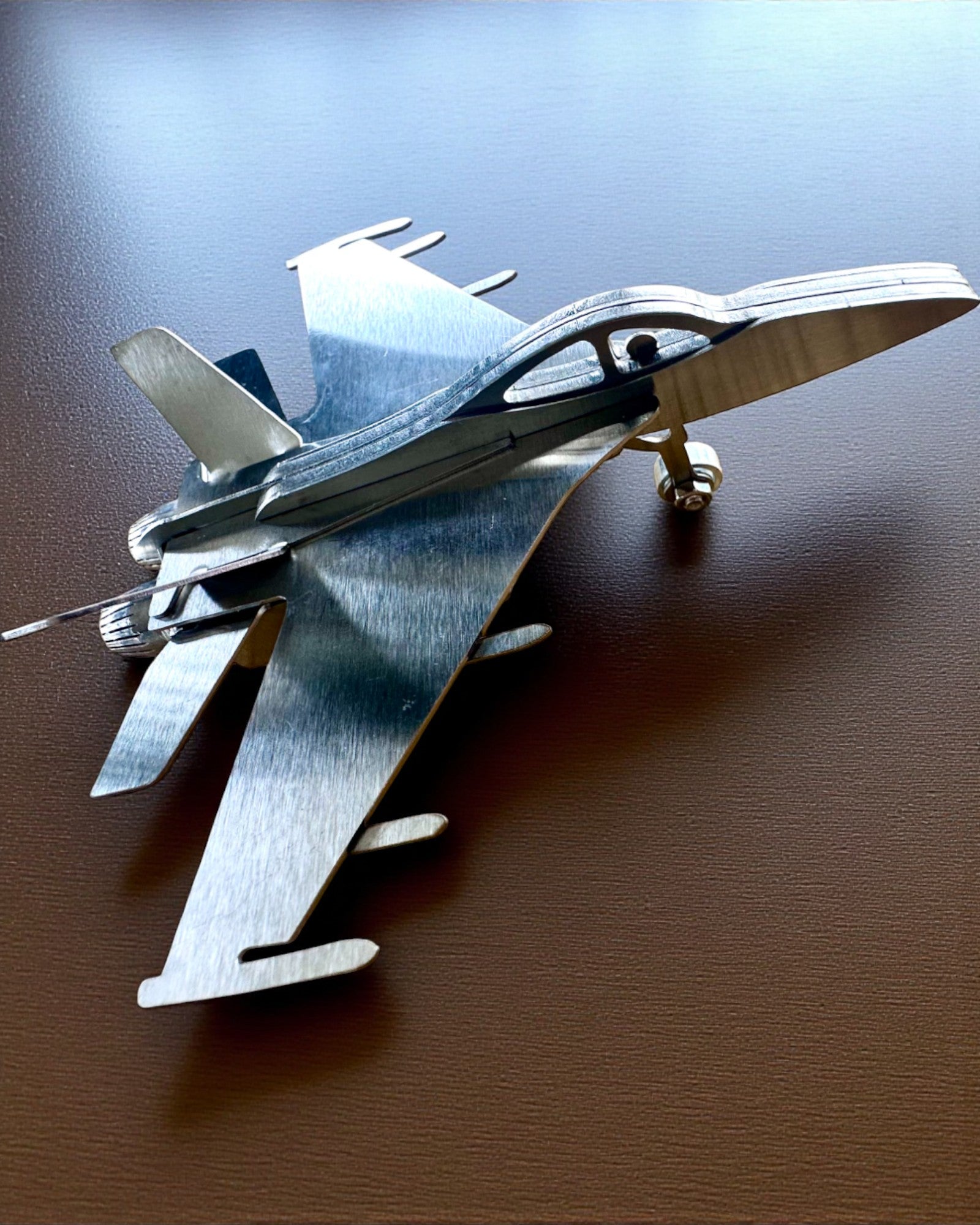 Modelo de Metal del Caza "SkyRaptor" – acero inoxidable, grabado personalizado para regalo