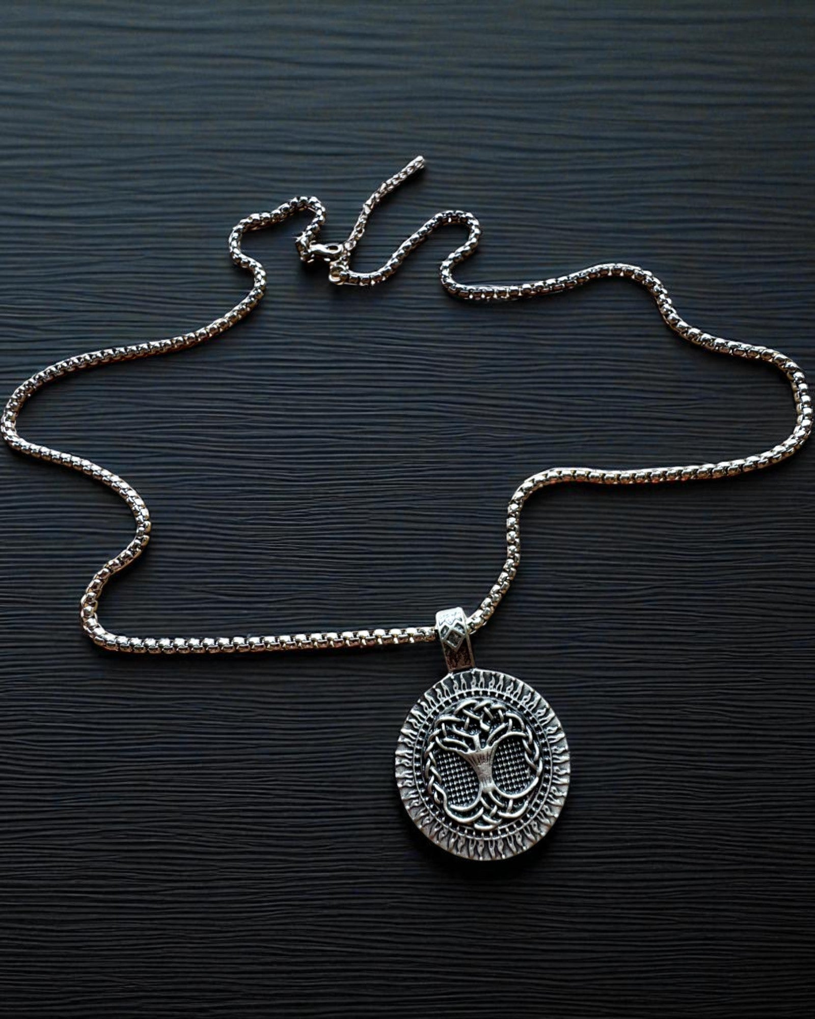 Amuleto Árbol de la Vida con Posibilidad de Grabado - collar "Vitalidad de la Naturaleza", personalización