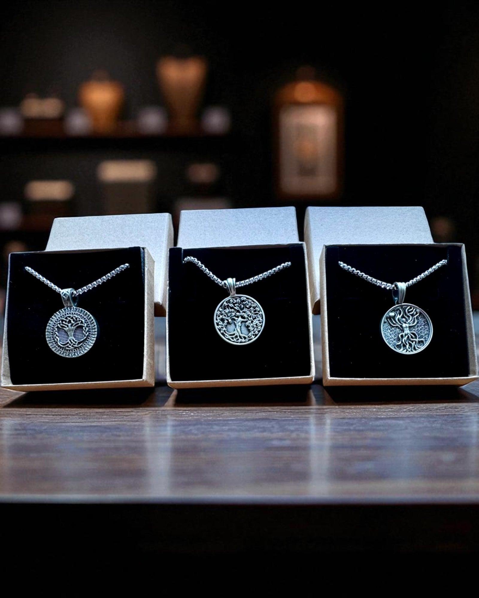 Amuleto Árbol de la Vida con Posibilidad de Grabado - collar "Vitalidad de la Naturaleza", personalización