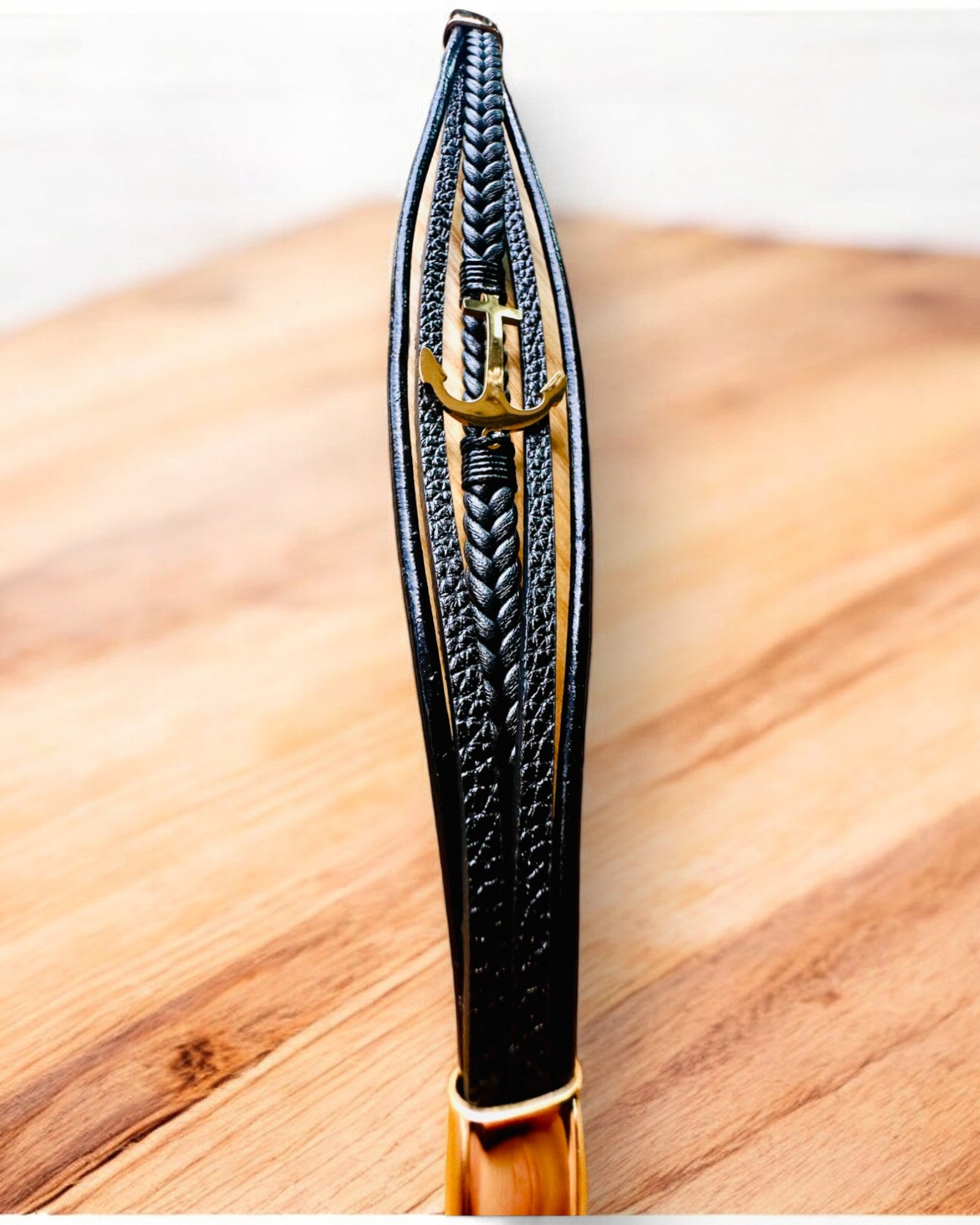 Pulsera masculina Ancla de Elegancia con opción de grabado para regalo