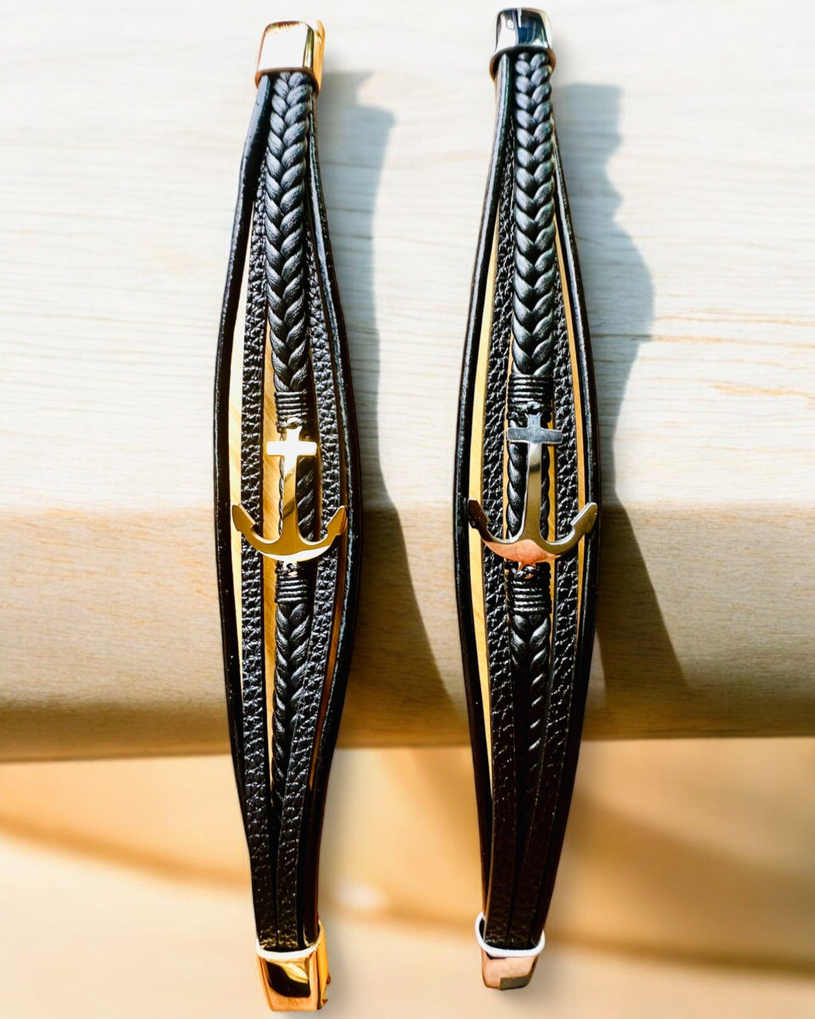 Pulsera masculina Ancla de Elegancia con opción de grabado para regalo