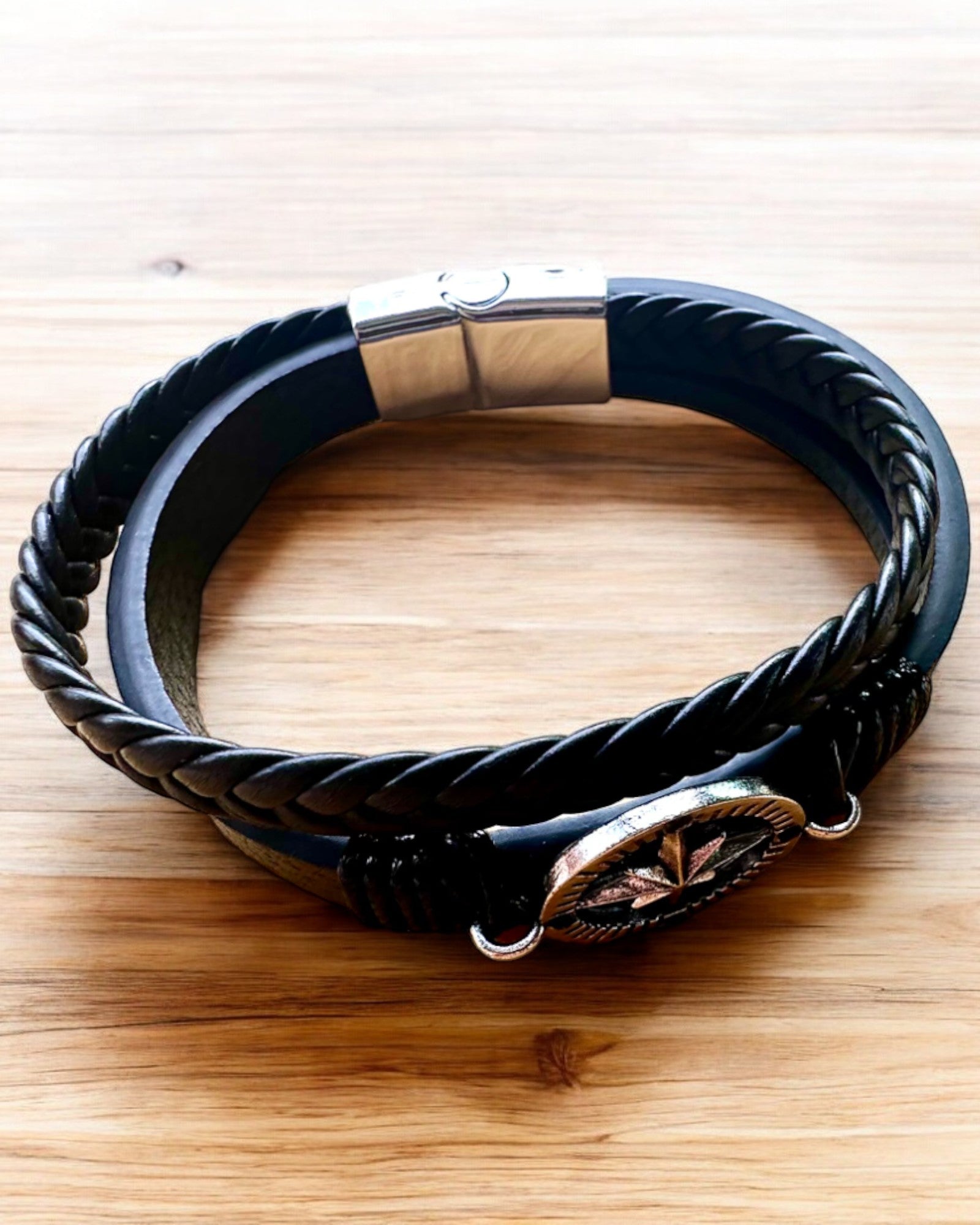 Pulsera "Compass Adventure" - posibilidad de personalización con grabado para regalo, 2 variantes de color a elegir