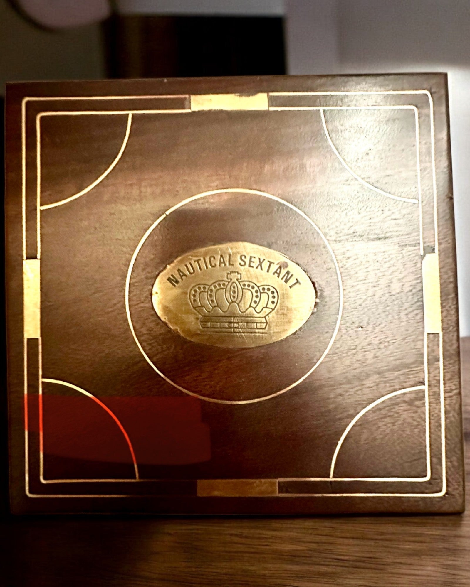 Gran Caja de Madera para Sextante o Brújula Premium "Mariner's Legacy" con Posibilidad de Grabado