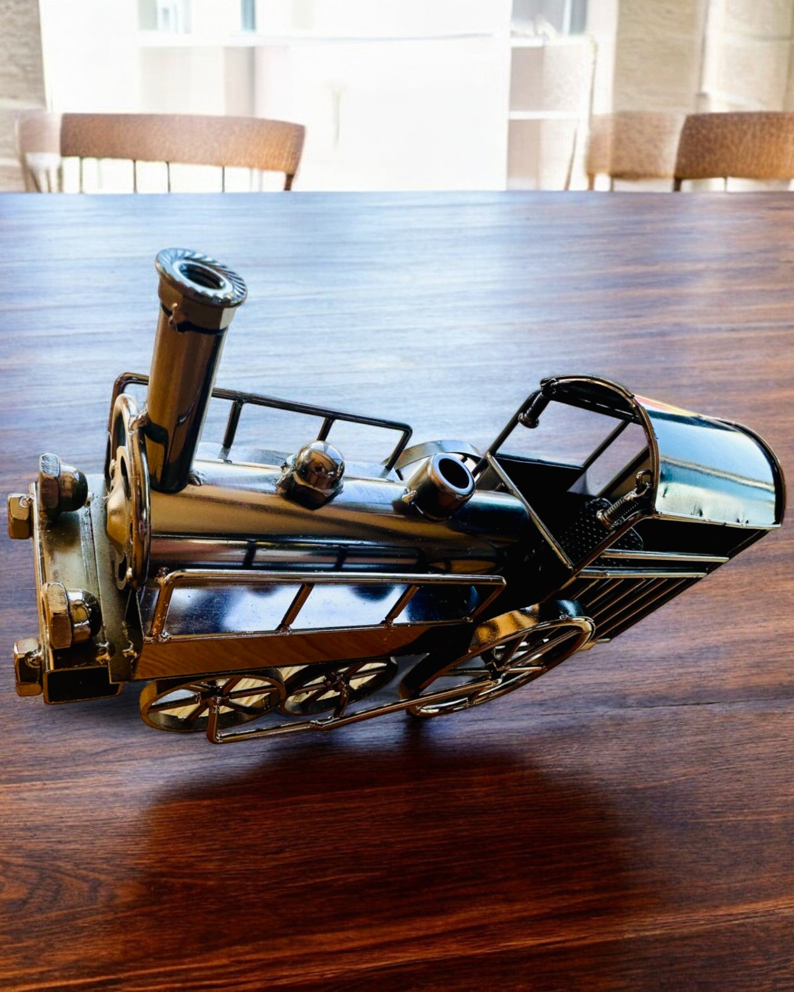 Locomotora de hierro "Retro Express" – decoración, modelo, hecho a mano con posibilidad de grabado para regalo