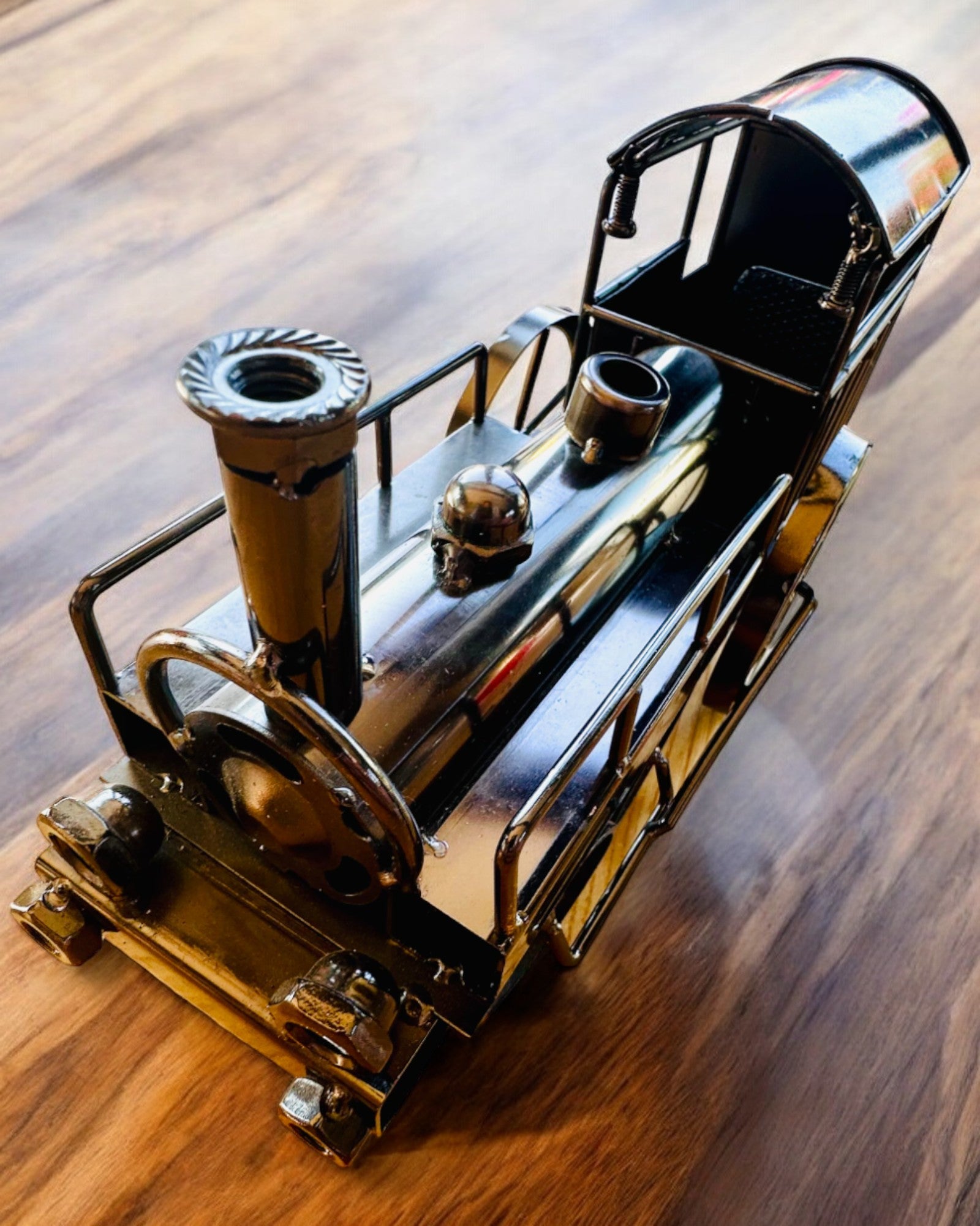 Locomotora de hierro "Retro Express" – decoración, modelo, hecho a mano con posibilidad de grabado para regalo