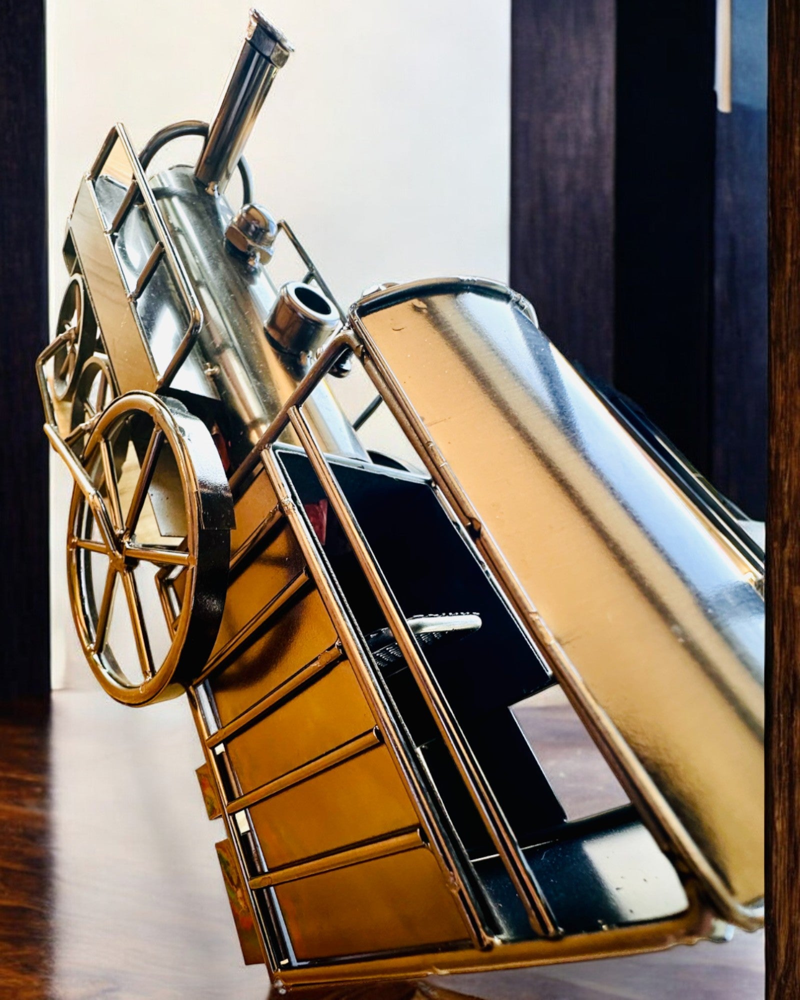 Locomotora de hierro "Retro Express" – decoración, modelo, hecho a mano con posibilidad de grabado para regalo