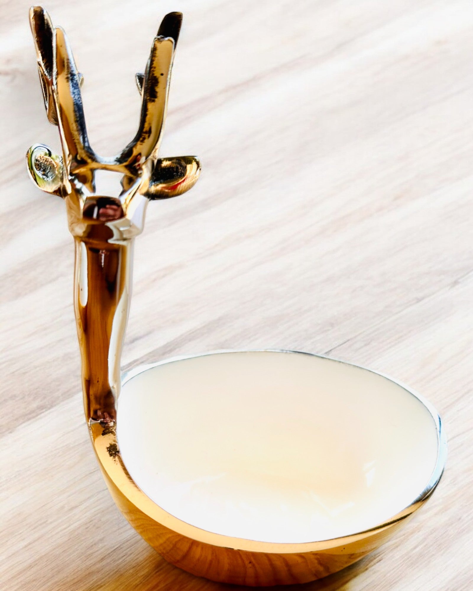 Elegante cuenco Belleza Cornuda – Artesanía de la India, personalización con grabado