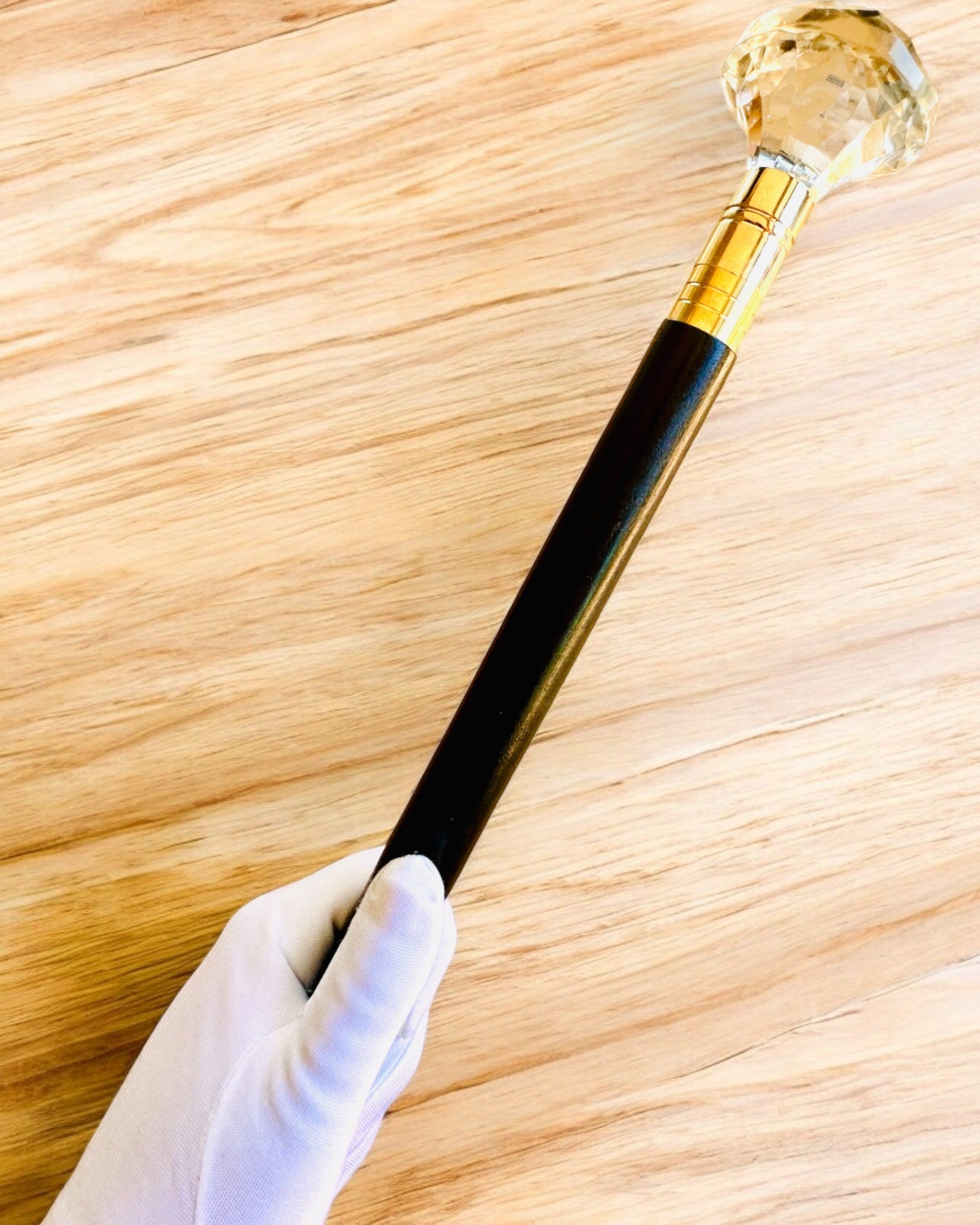 Bastón para caminar "Biały Diament" - Madera Hecho a mano, posibilidad de grabado