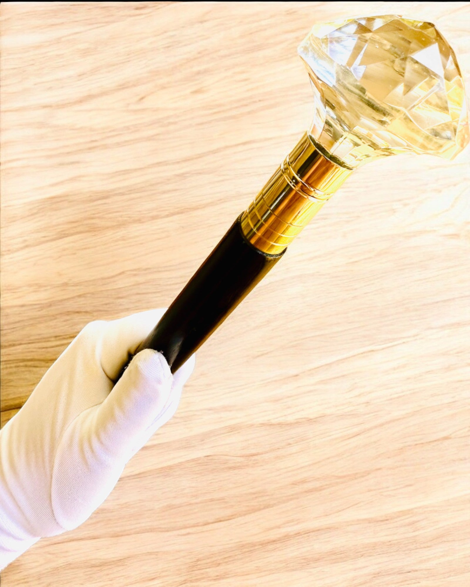 Bastón para caminar "Biały Diament" - Madera Hecho a mano, posibilidad de grabado