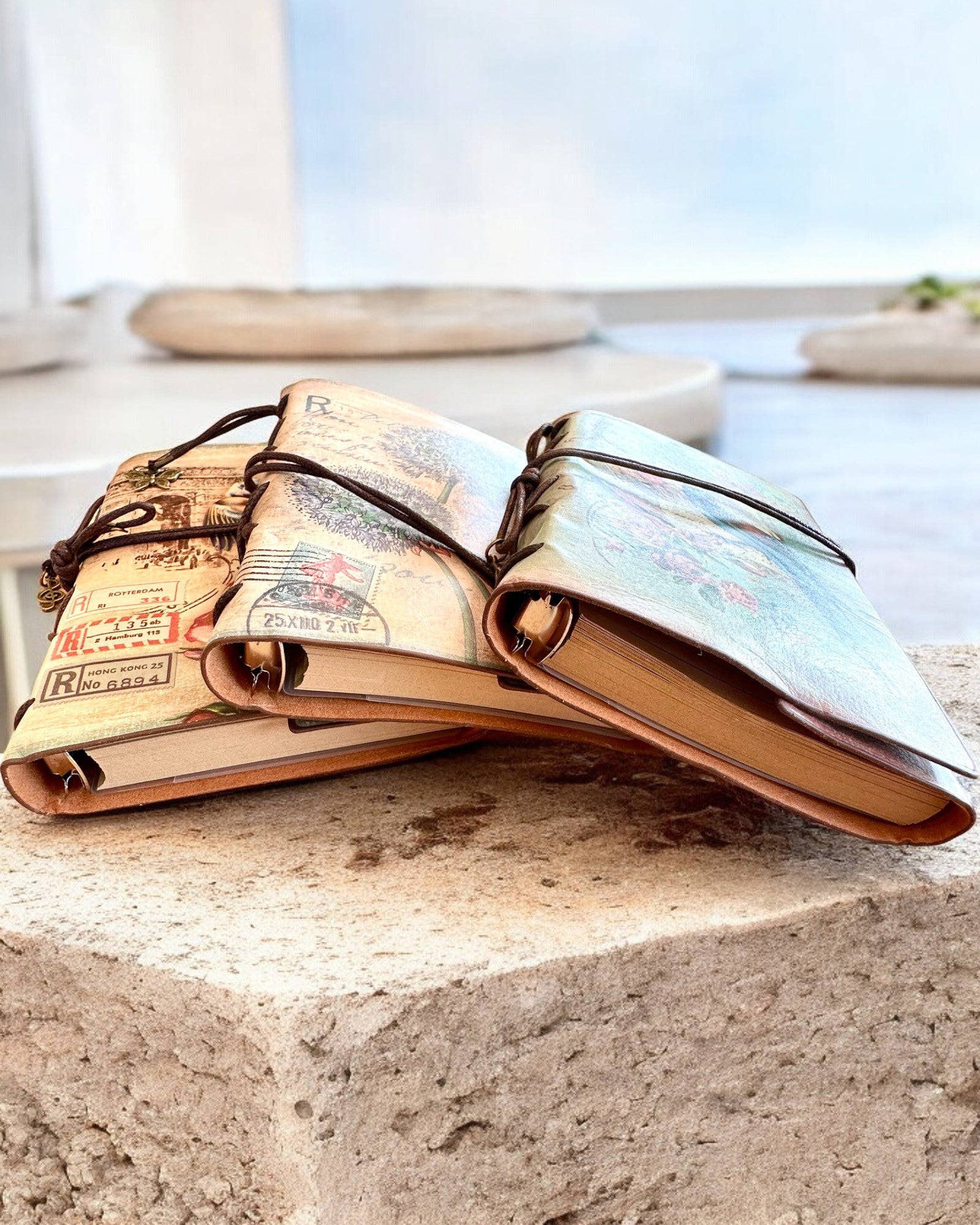 Notatnik Vintage Memoire con grabado personalizado - 3 diseños a elegir, cuaderno para regalo