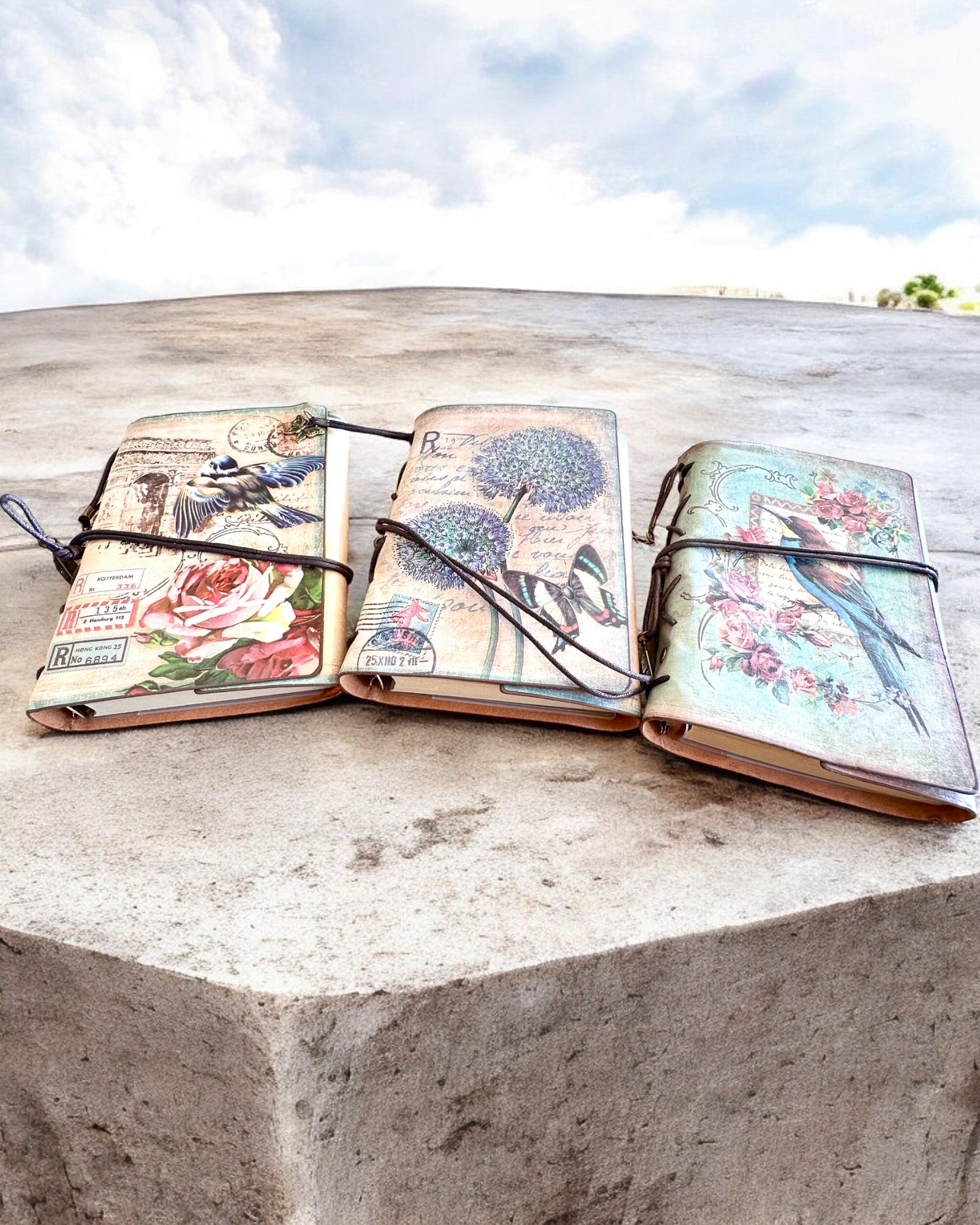 Notatnik Vintage Memoire con grabado personalizado - 3 diseños a elegir, cuaderno para regalo