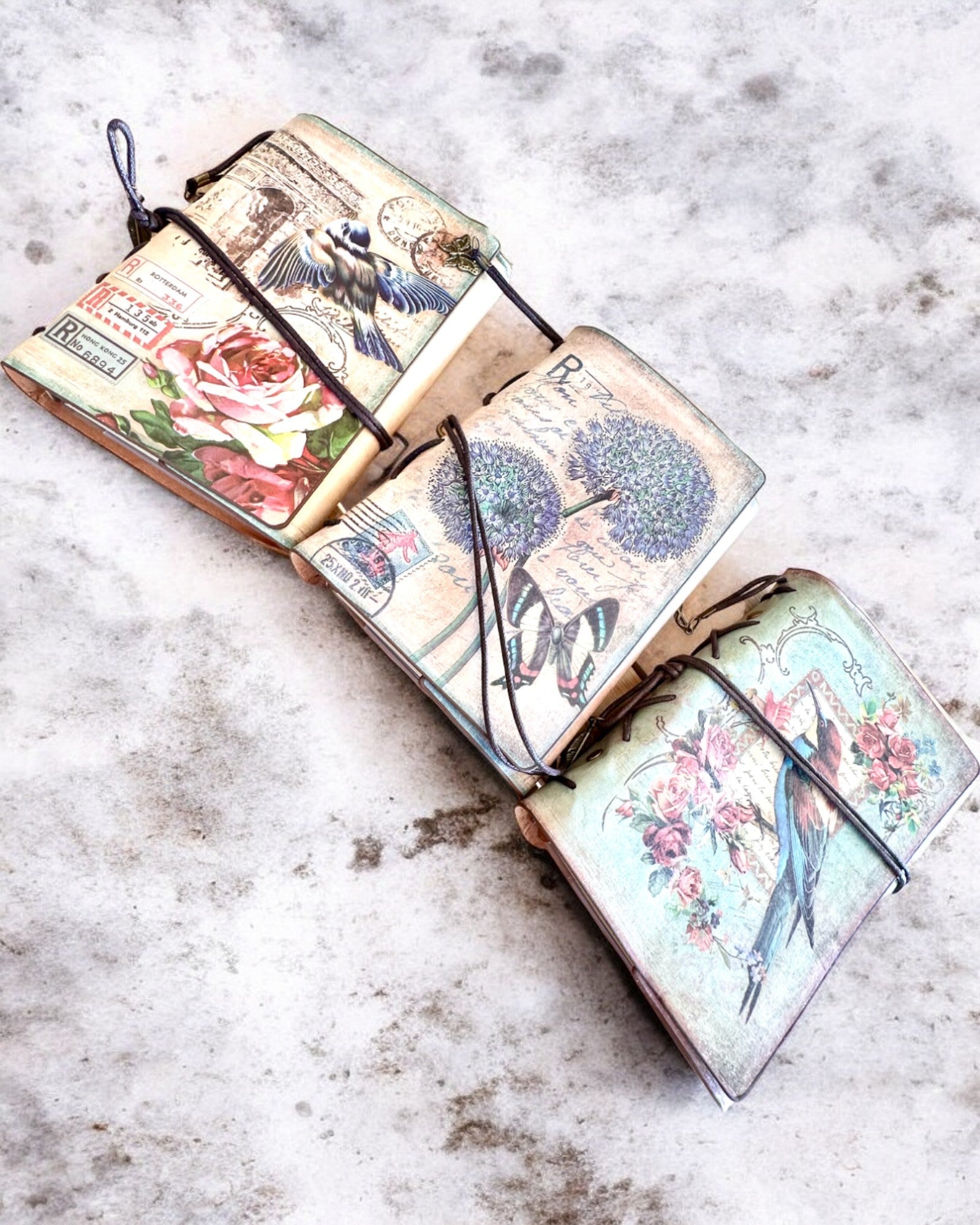 Notatnik Vintage Memoire con grabado personalizado - 3 diseños a elegir, cuaderno para regalo