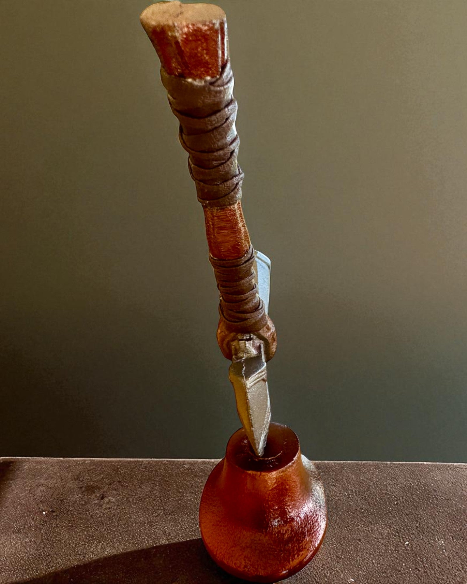 Storm Relic – martillo decorativo con base, 26 cm, hecho a mano, posibilidad de personalización con grabado para regalo