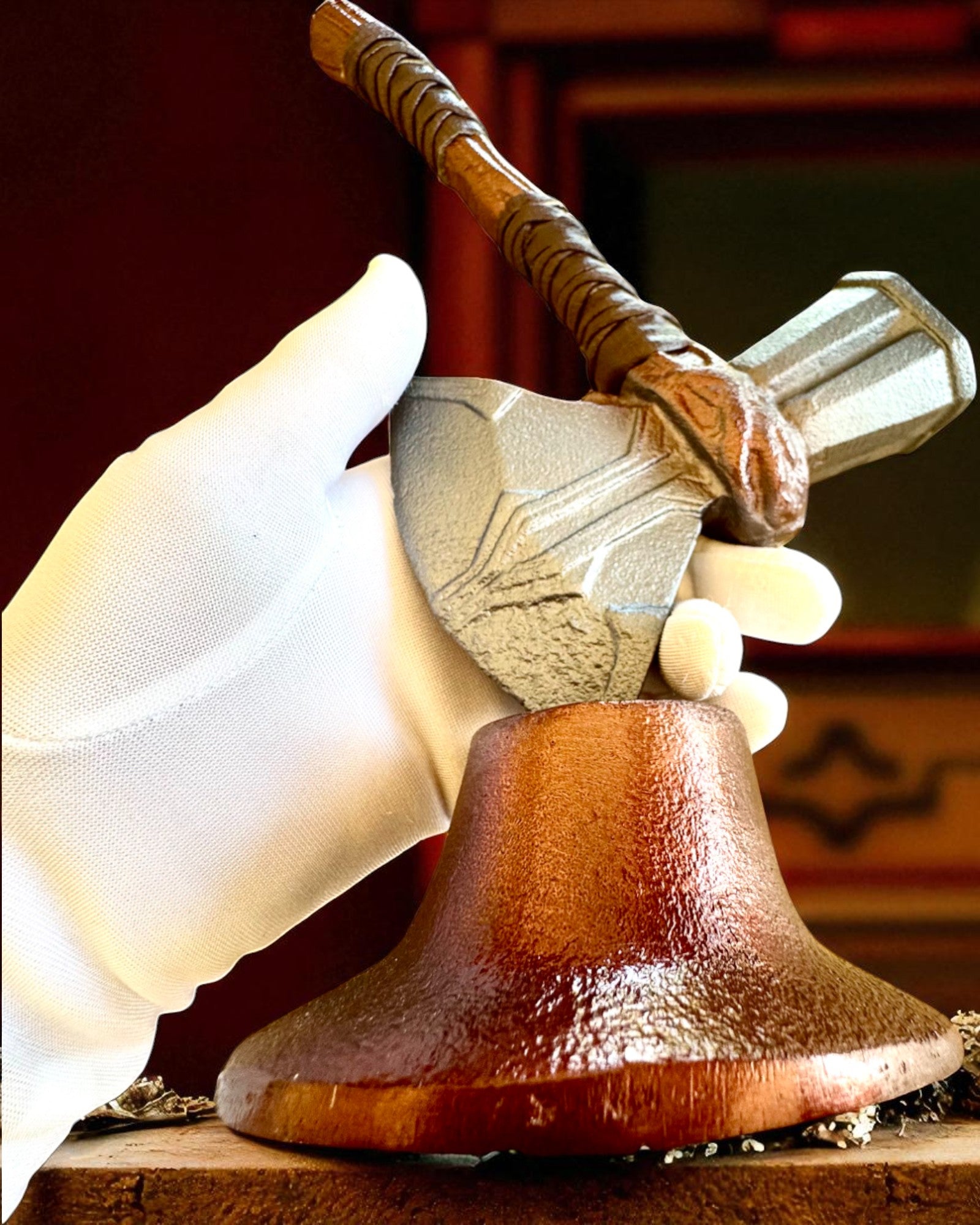 Storm Relic – martillo decorativo con base, 26 cm, hecho a mano, posibilidad de personalización con grabado para regalo