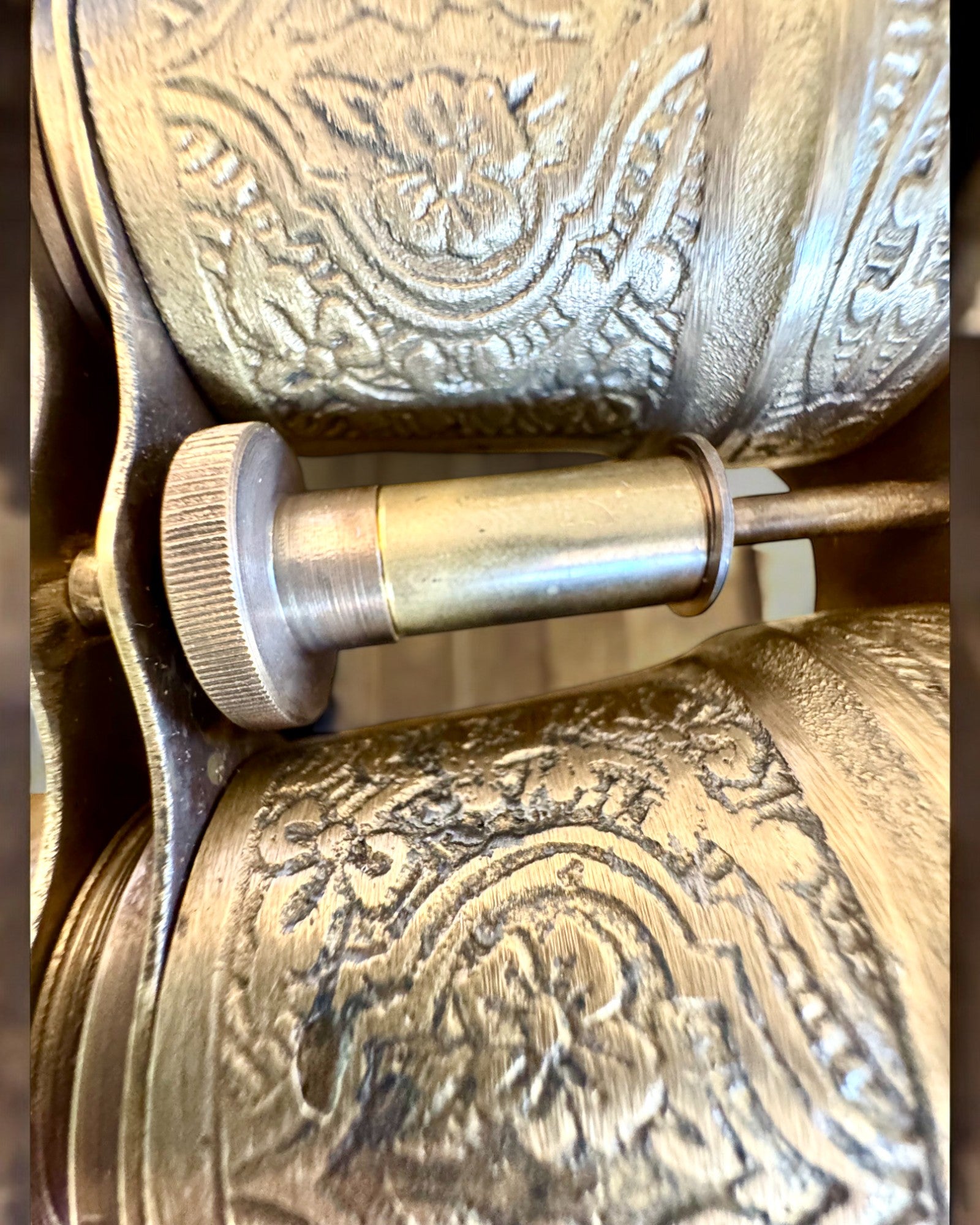 Prismáticos con estuche de cuero Victorian's Eye, 11 cm de latón, decorados a mano, personalización con grabado para regalo