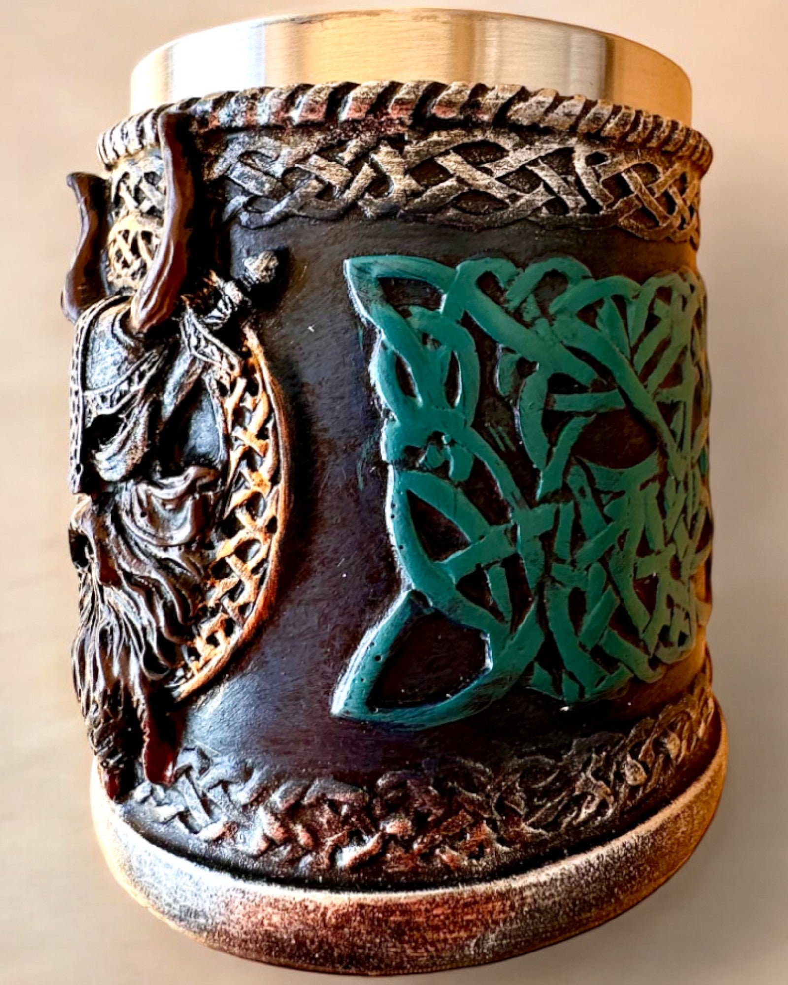 Taza vikinga Ragnar's Horn - con opción de grabado para regalo, 250 ml