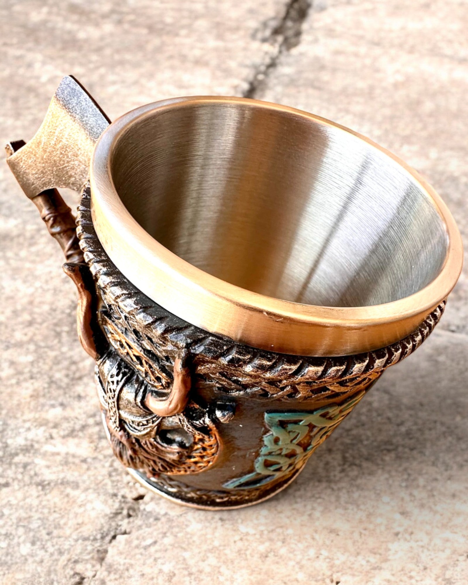 Taza vikinga Ragnar's Horn - con opción de grabado para regalo, 250 ml