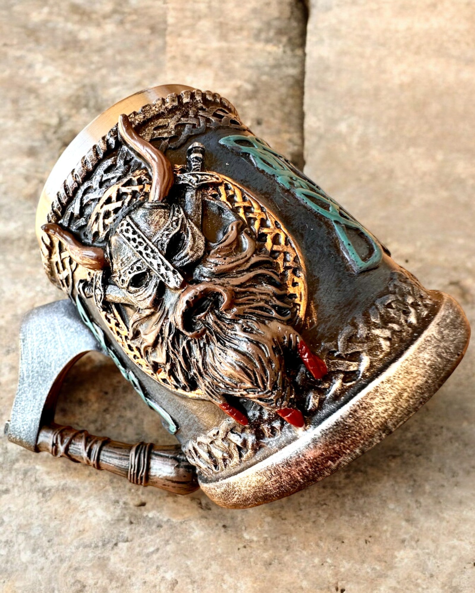 Taza vikinga Ragnar's Horn - con opción de grabado para regalo, 250 ml