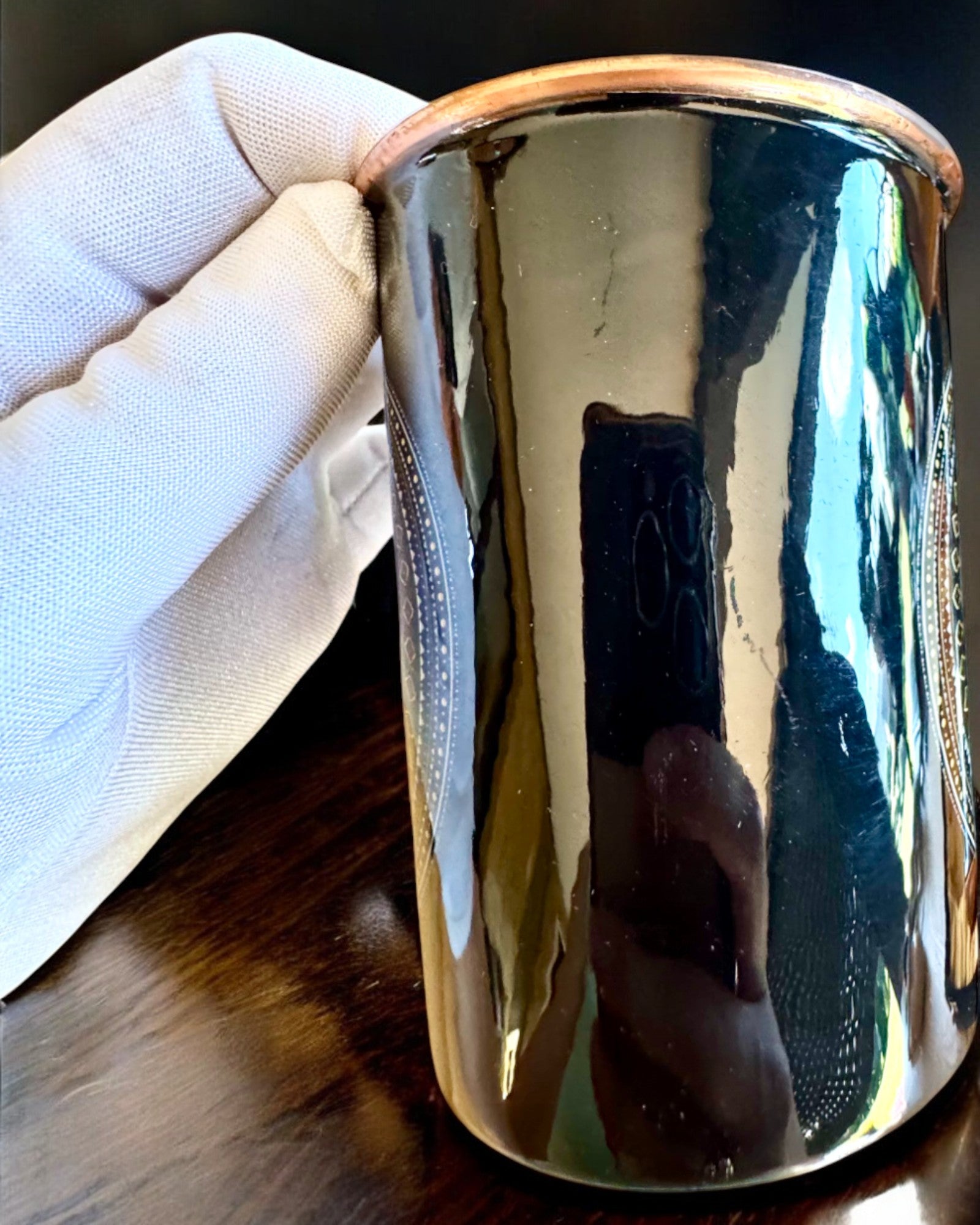 Conjunto de Cobre Mandala – Botella 1L + 2 Tazas en Estuche, posibilidad de personalización con grabado para regalo