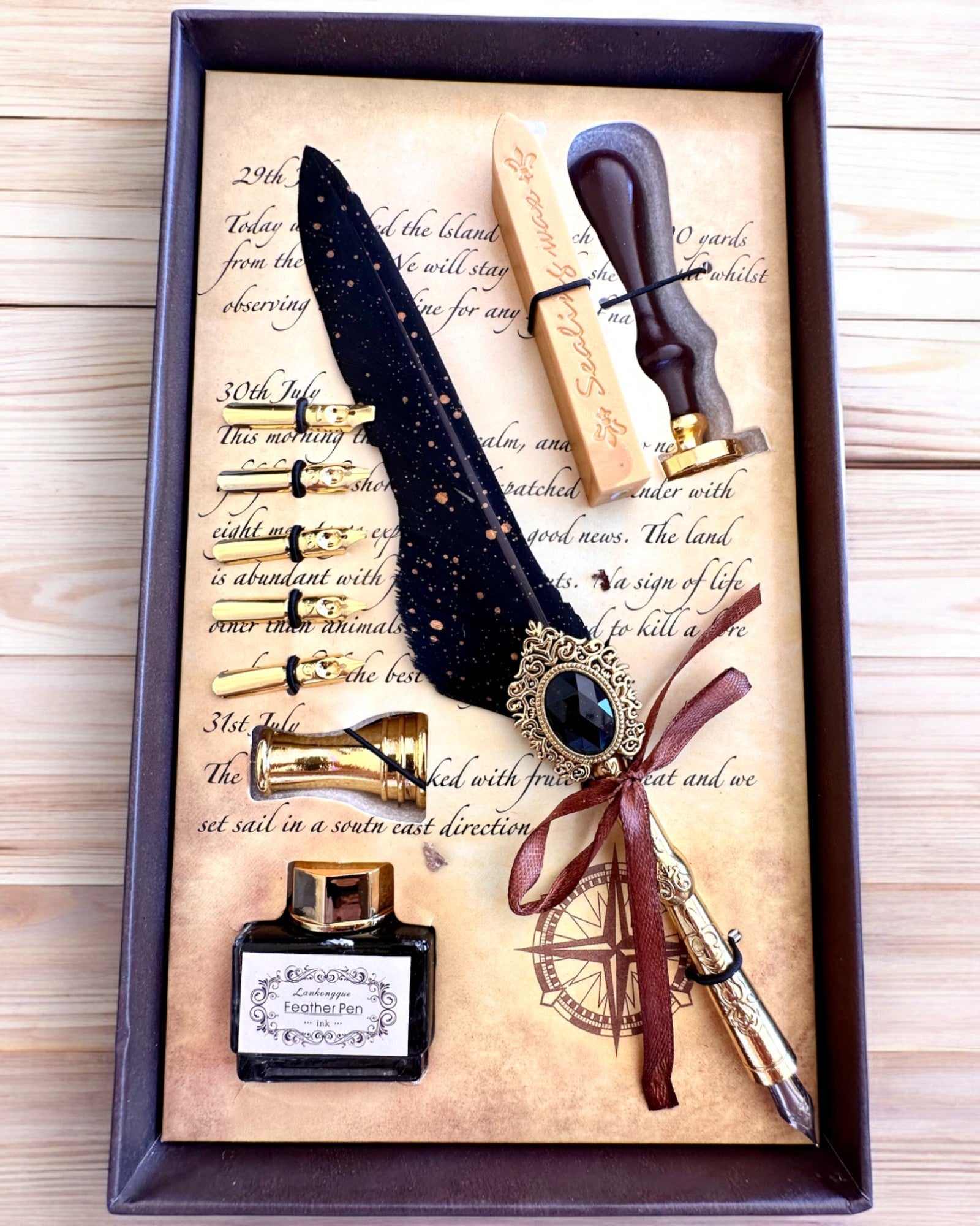 Conjunto de Caligrafía "Elegancia en Práctica" con Opción de Grabado, para regalo. 2 variantes de color a elegir