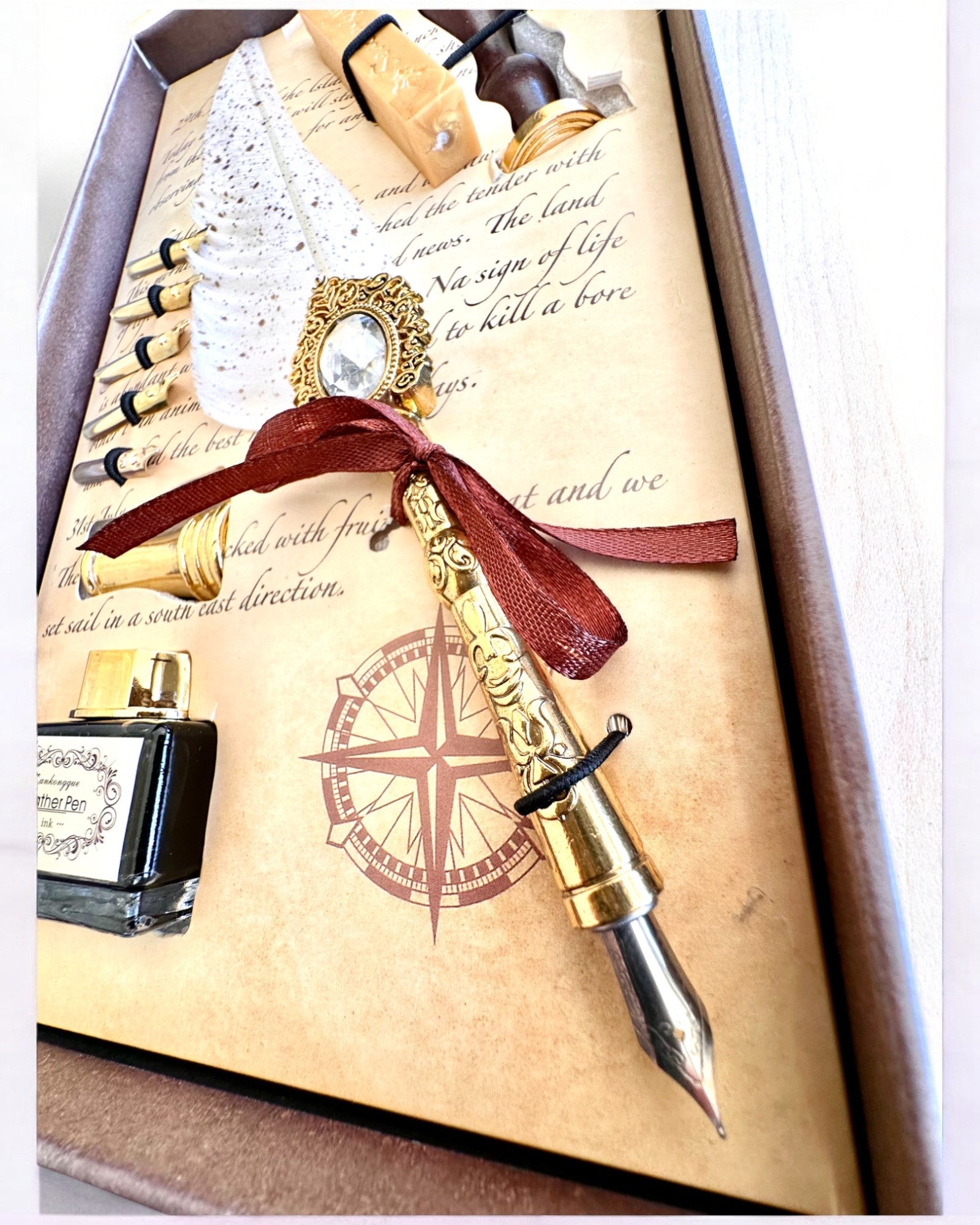 Conjunto de Caligrafía "Elegancia en Práctica" con Opción de Grabado, para regalo. 2 variantes de color a elegir