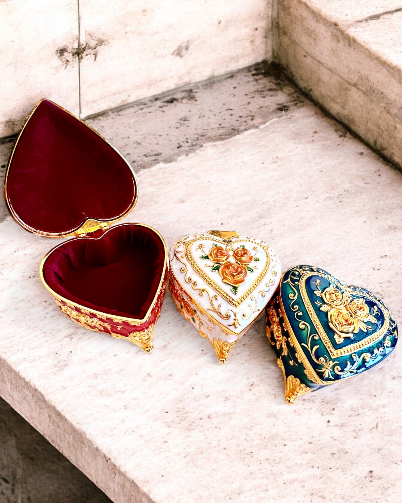 Caja de joyería "Royal Elegance" - con opción de grabado para regalo, 3 variantes a elegir