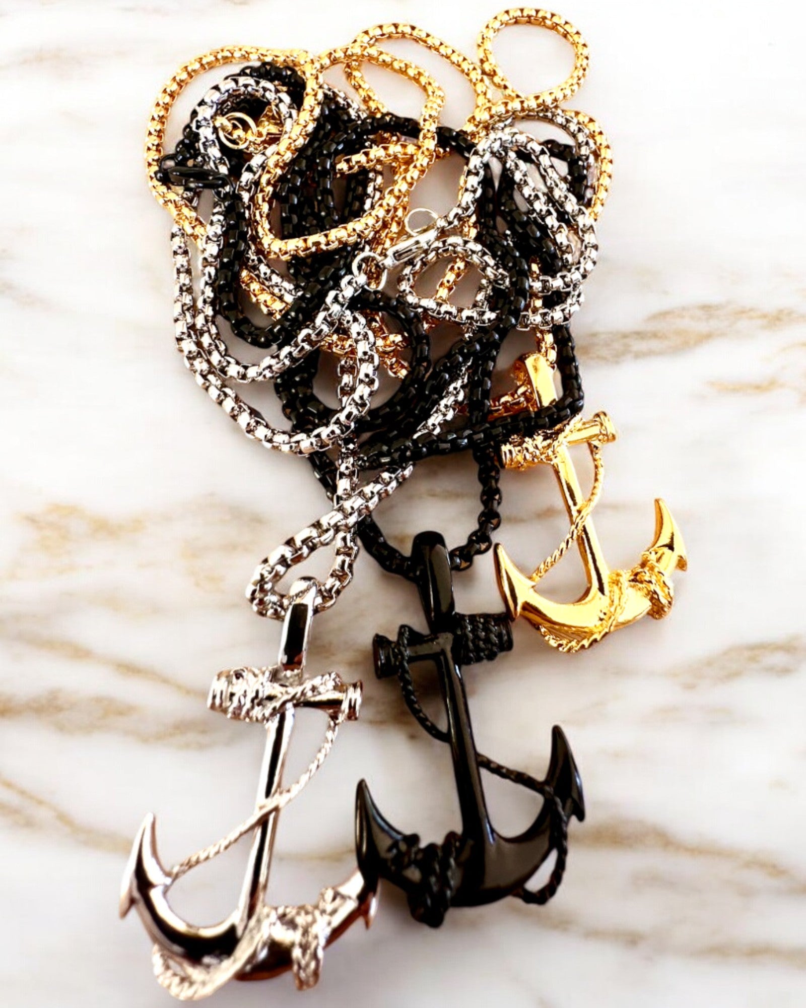 Ancla de Determinación, Amuleto Marino, collar, posibilidad de personalización con grabado para regalo, 3 variantes a elegir