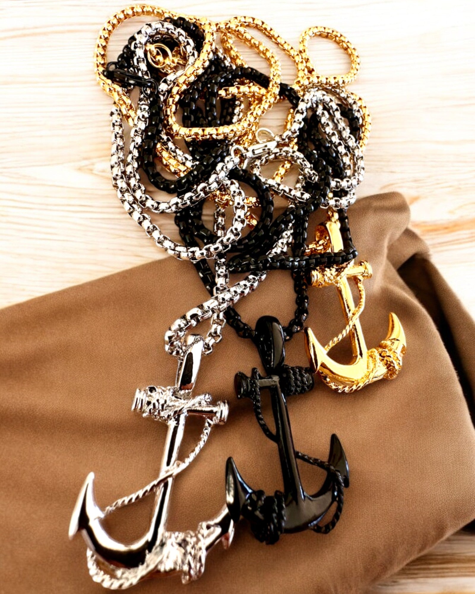 Ancla de Determinación, Amuleto Marino, collar, posibilidad de personalización con grabado para regalo, 3 variantes a elegir