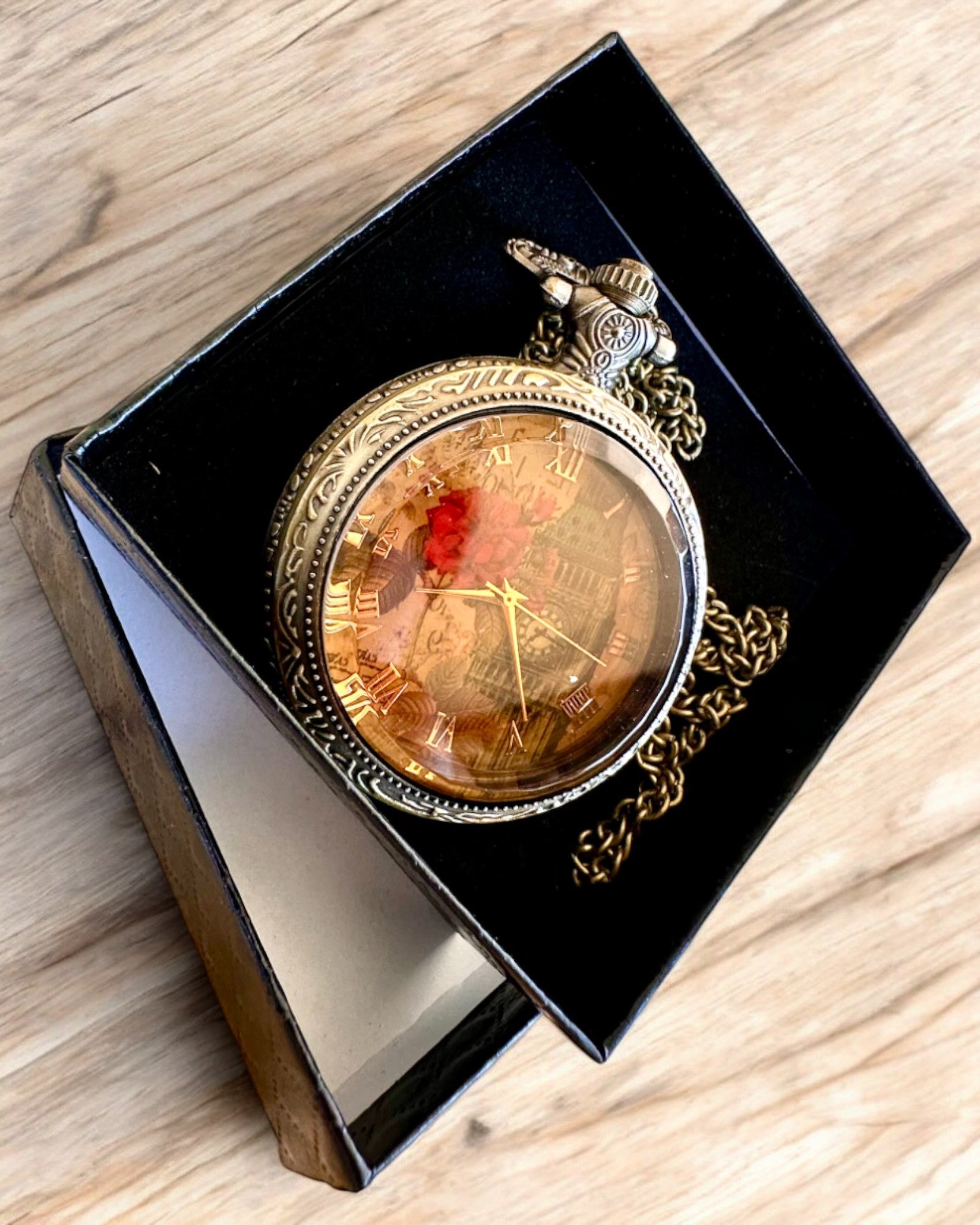 Reloj de Bolsillo "Vintage Charm" personalización con grabado para regalo