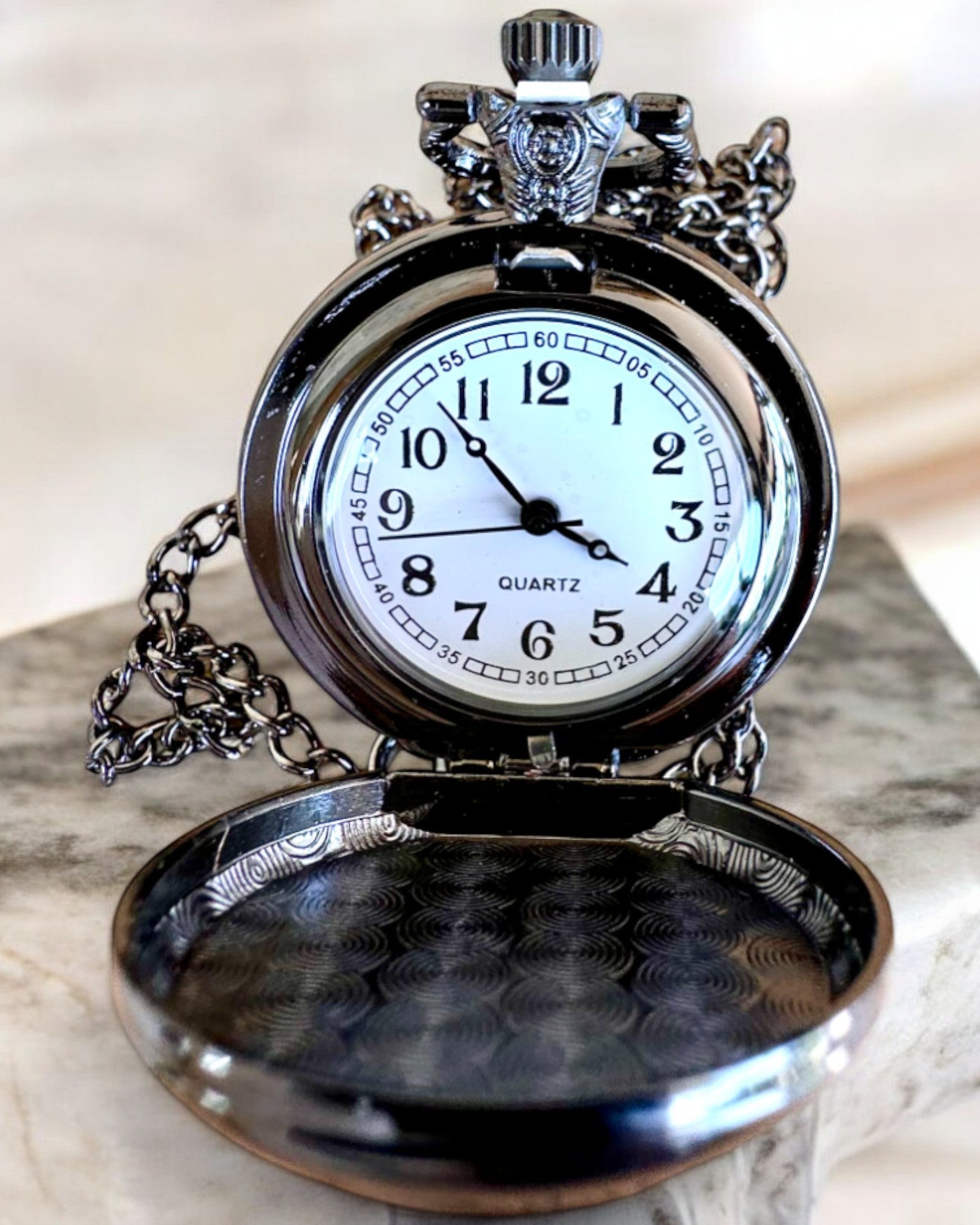 Reloj de Bolsillo Rosa de la Noche, posibilidad de personalizar con grabado para regalo