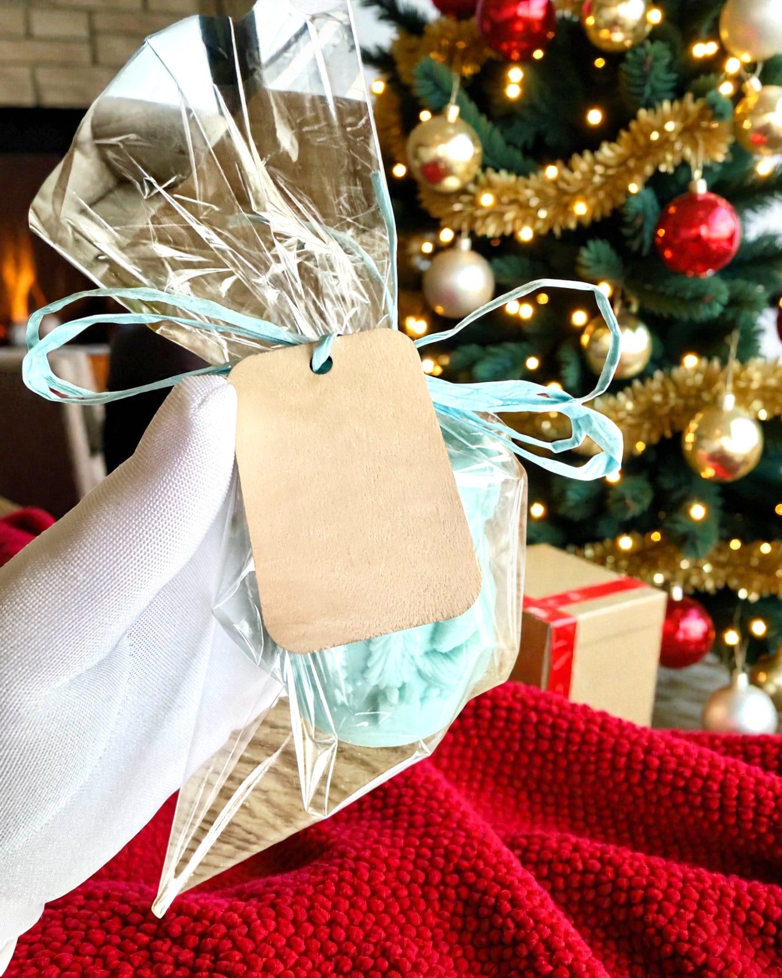 Vela de soja Zorro Invernal, 7,5 cm de altura, vela de soja vertida a mano con un adorable zorro dormido, personalizable con grabado en la placa