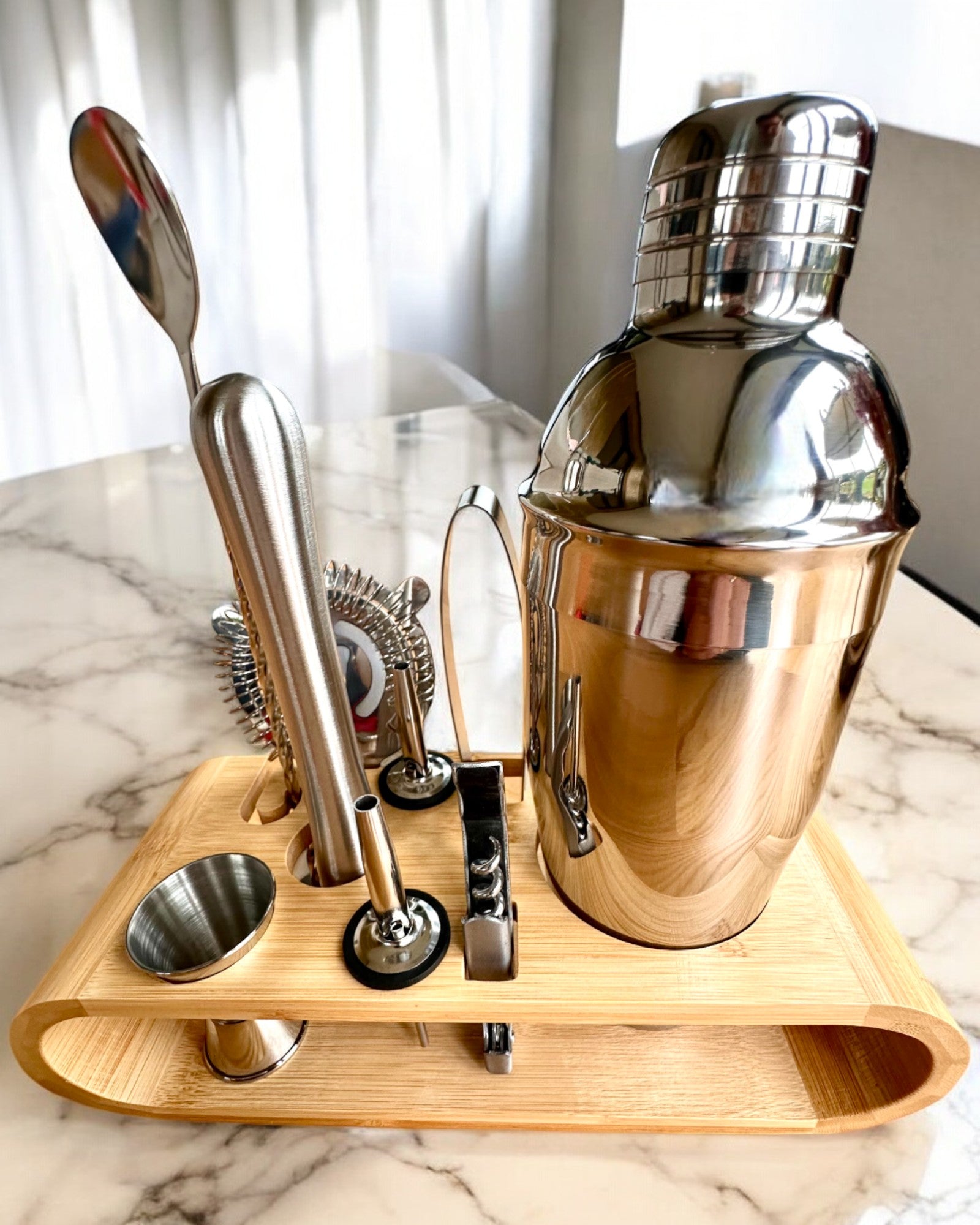 Set de coctelería "MixMaster Pro", posibilidad de personalización con grabado para regalo