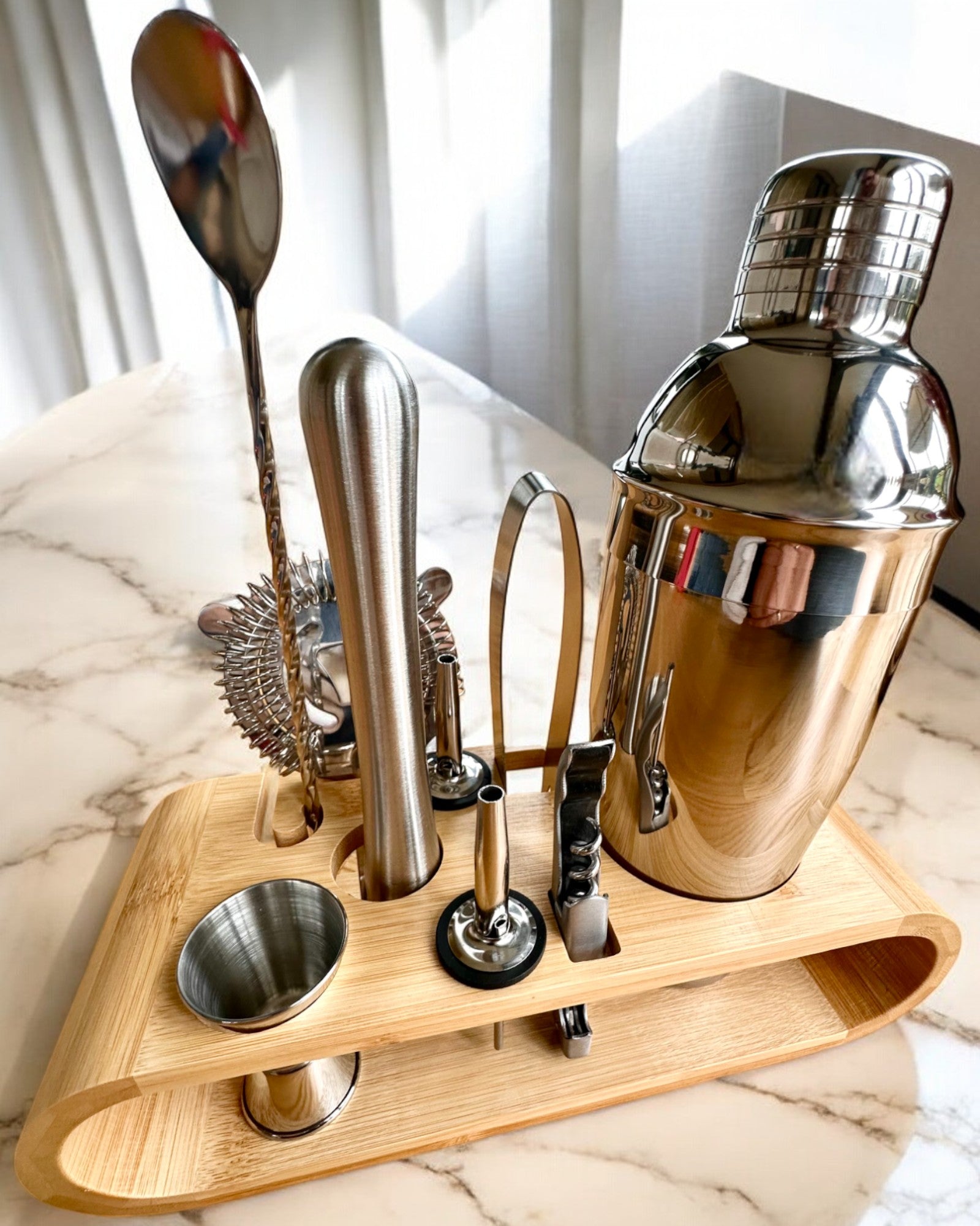 Set de coctelería "MixMaster Pro", posibilidad de personalización con grabado para regalo