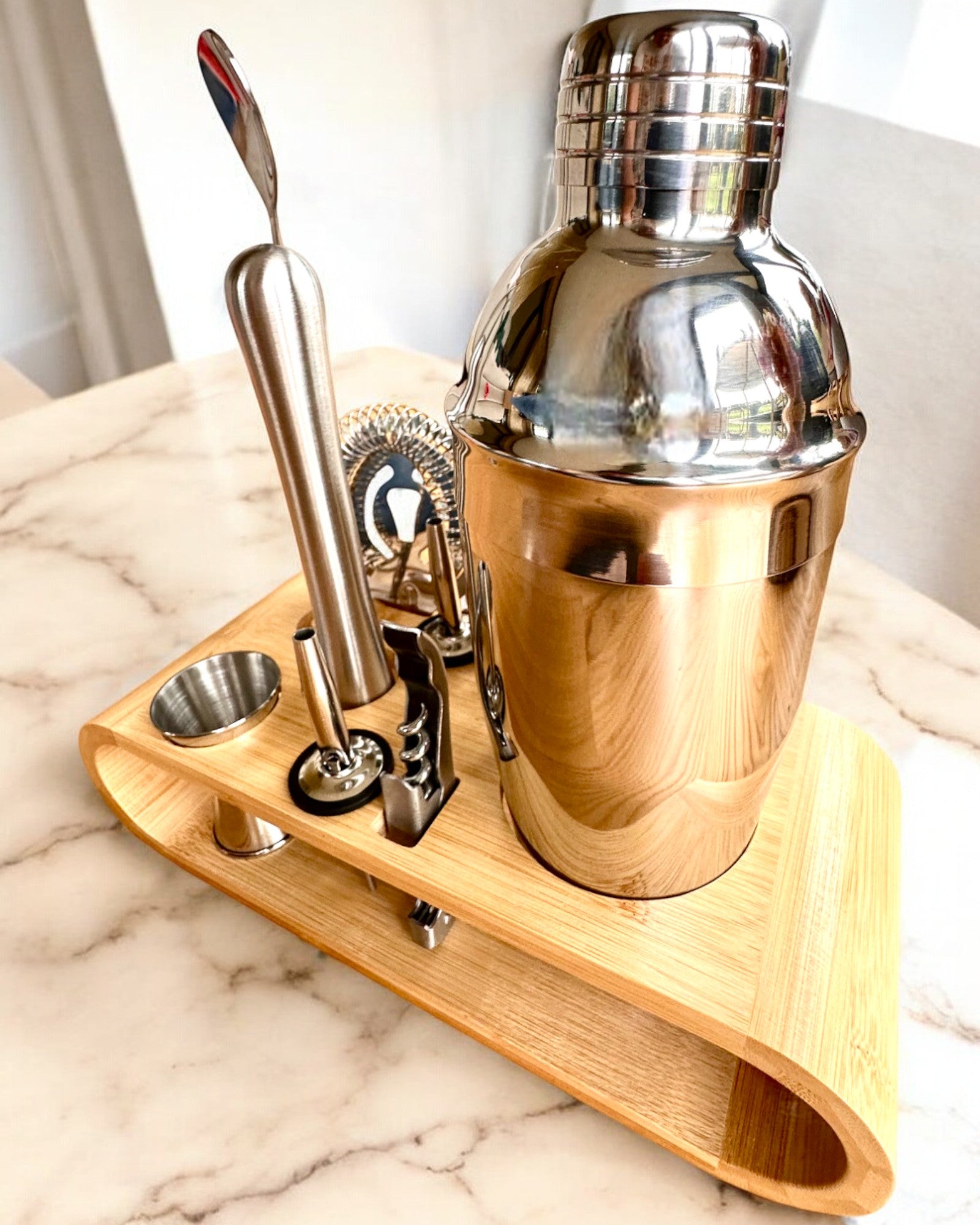 Set de coctelería "MixMaster Pro", posibilidad de personalización con grabado para regalo