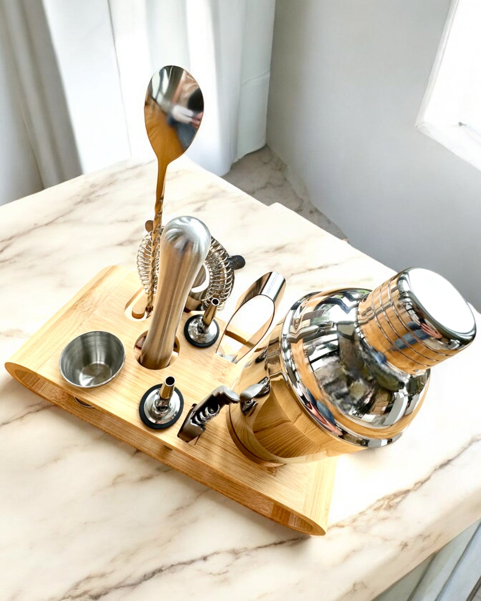 Set de coctelería "MixMaster Pro", posibilidad de personalización con grabado para regalo