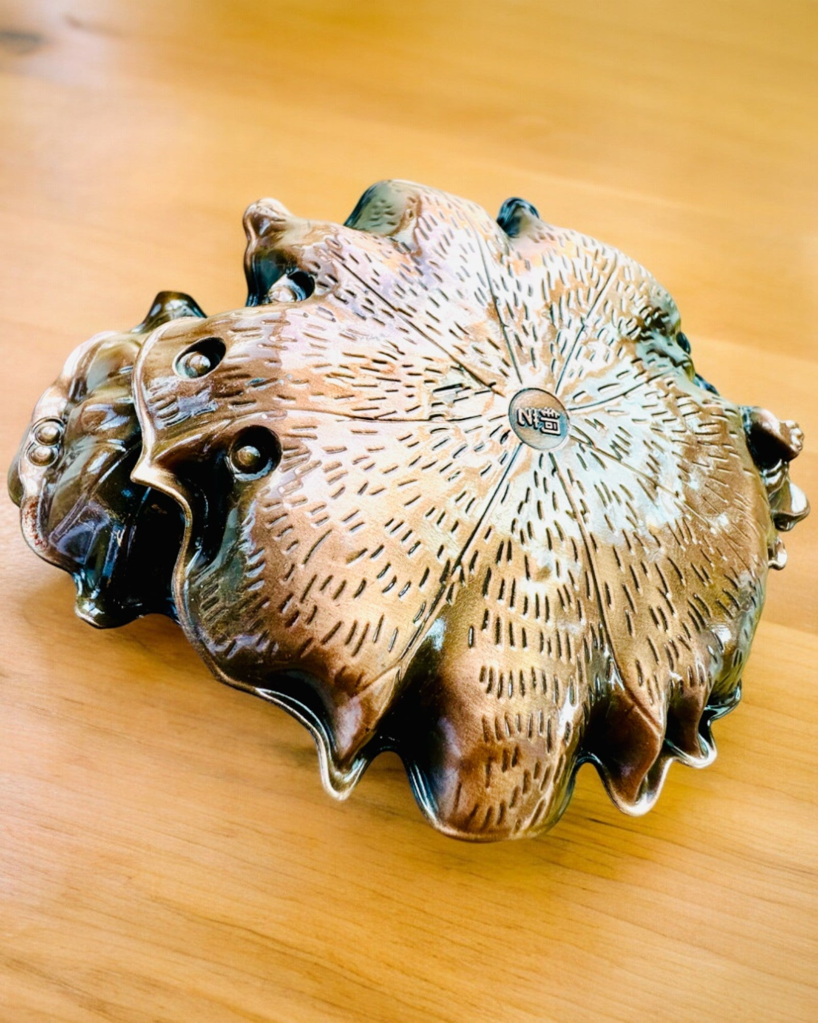 Elegante Soporte de Metal para Incienso Hoja de Loto - 4 variantes a elegir, posibilidad de personalización con grabado para regalo