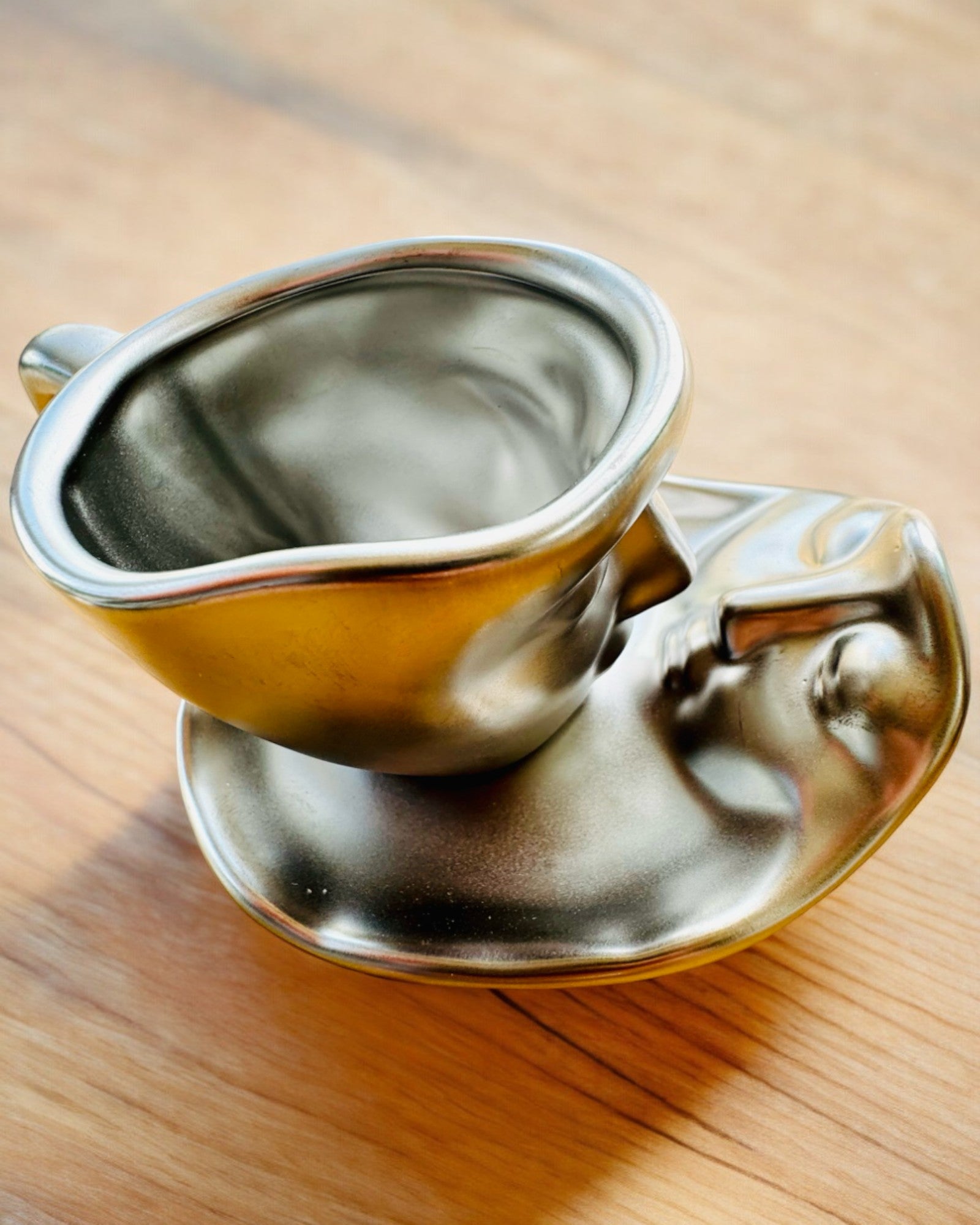 Elegantes Tazas de Cerámica "Maska" – Juego de 2 uds. - posibilidad de personalización con grabado para regalo