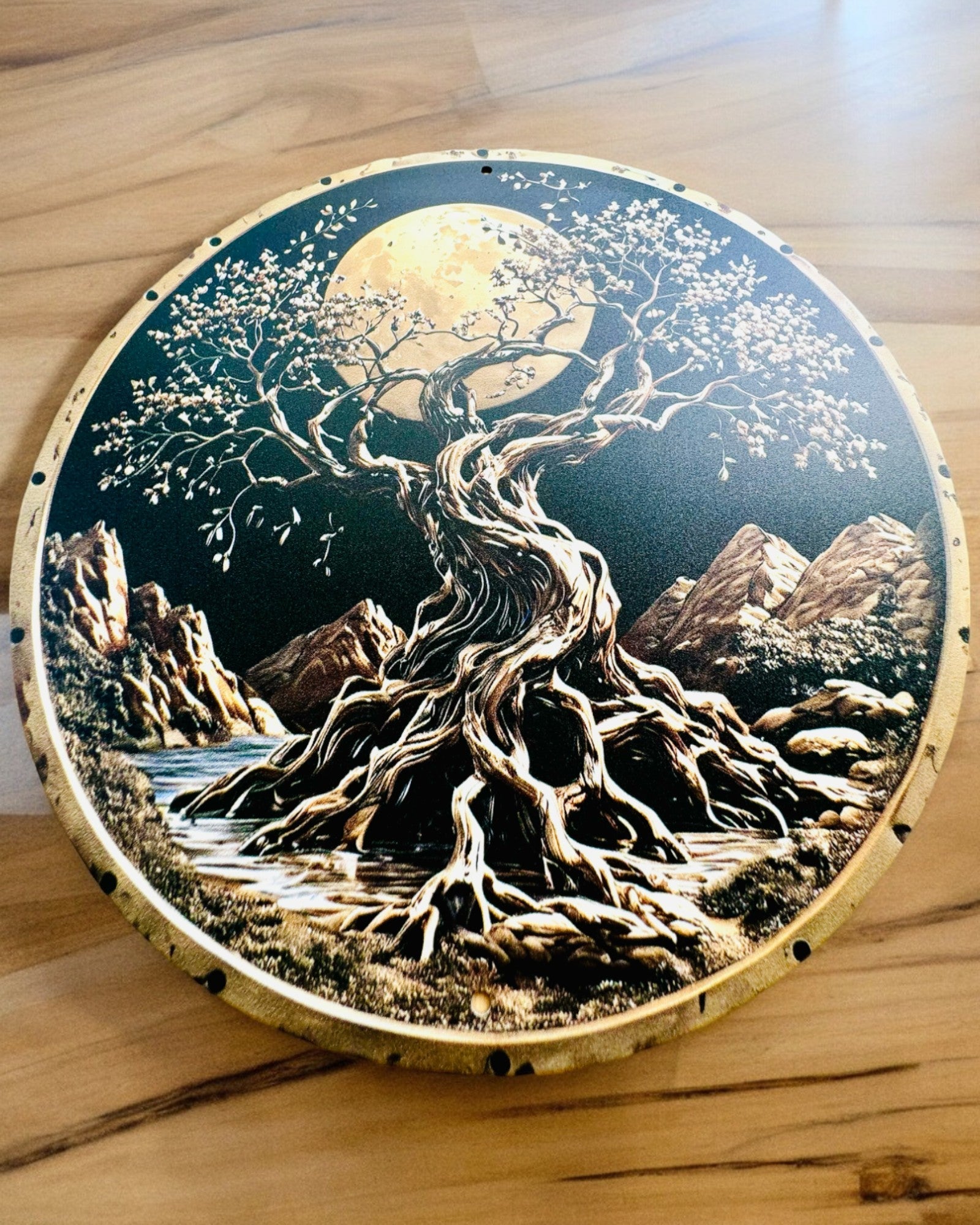 Colgante "Círculos Mágicos de la Naturaleza" - posibilidad de personalización con grabado. 3 variantes para elegir