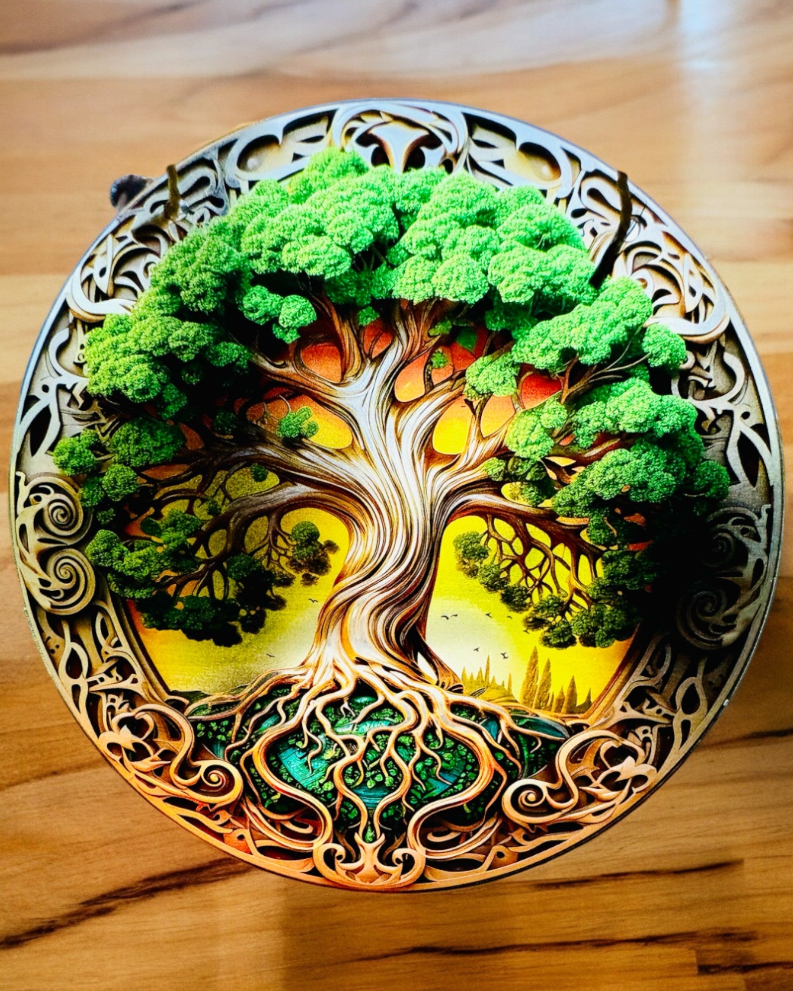 Colgante "Círculos Mágicos de la Naturaleza" - posibilidad de personalización con grabado. 3 variantes para elegir