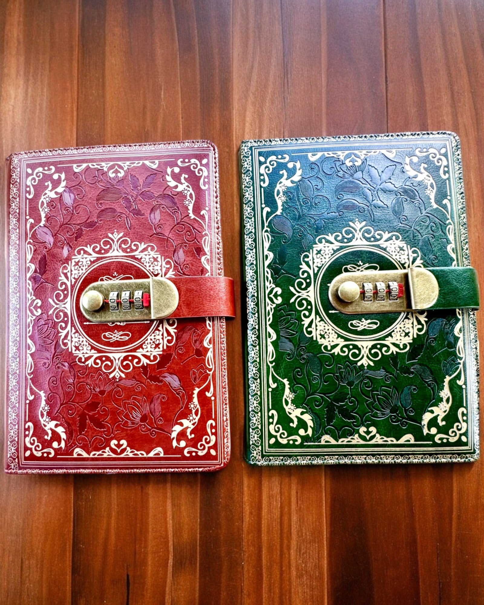 Exclusivo Cuaderno de Cuero "Sekretnik" A5 con Cerradura de Combinación - personalización con grabado
