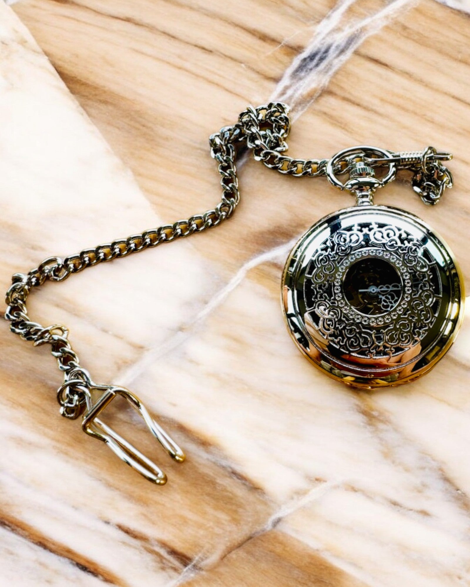 Reloj de Bolsillo "Eterna Elegancia", regalo personalizado, grabado. Color plateado