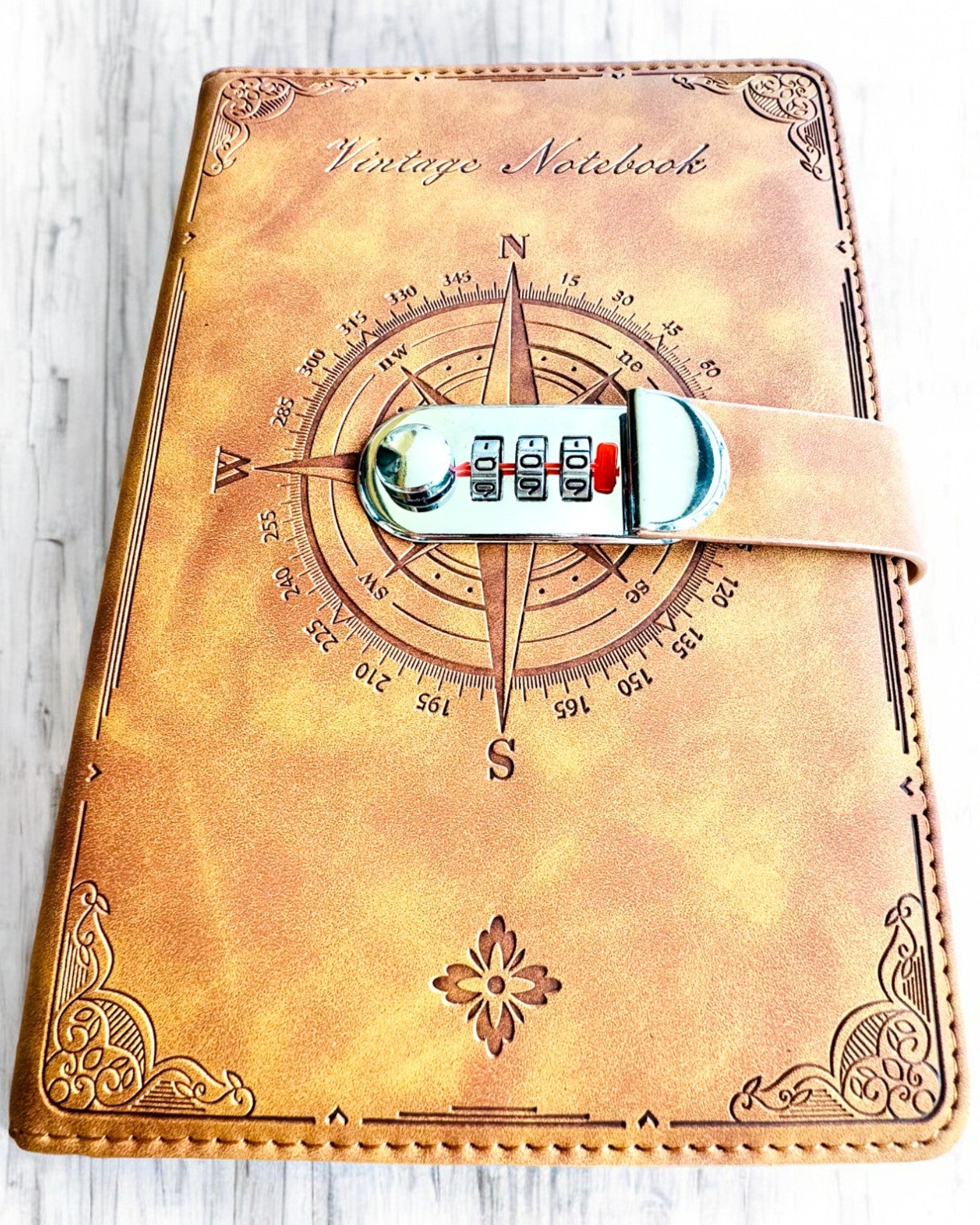 Cuaderno Secreto A5 Vintage con bloqueo de código - Elige Tu Estilo, personalización con grabado para regalo