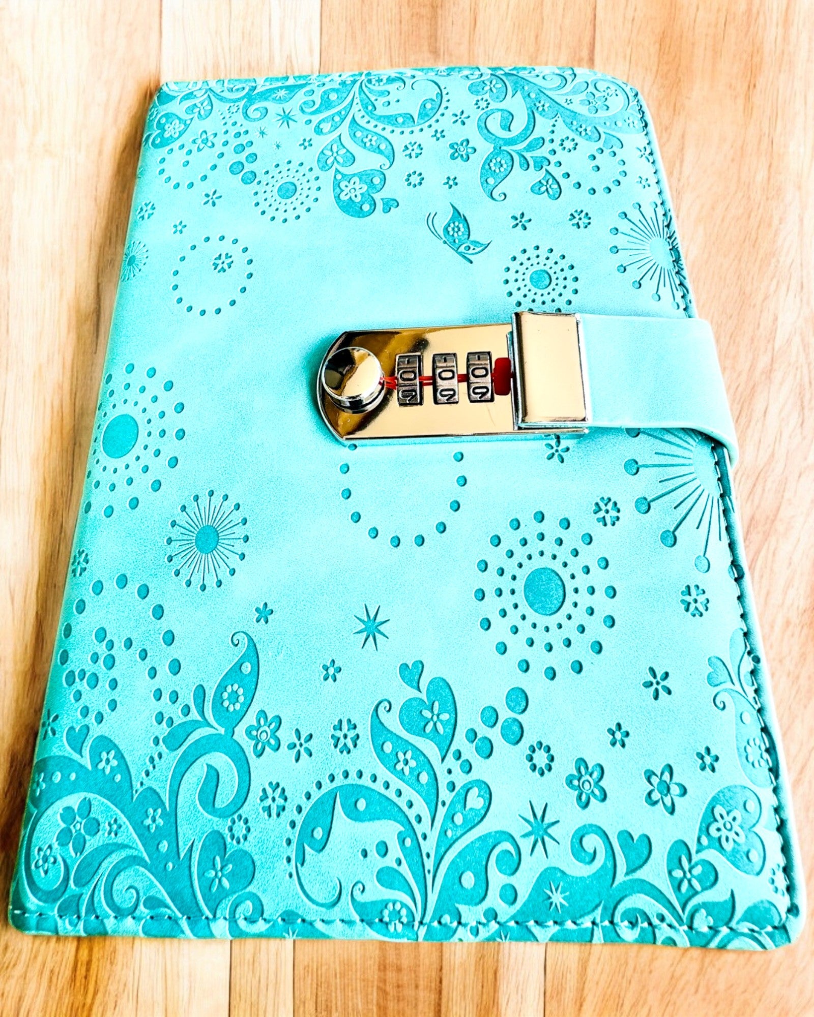 Cuaderno Exclusivo, cuero PU, A5 con Cerradura de Combinación - "Secret Journal", personalización con grabado