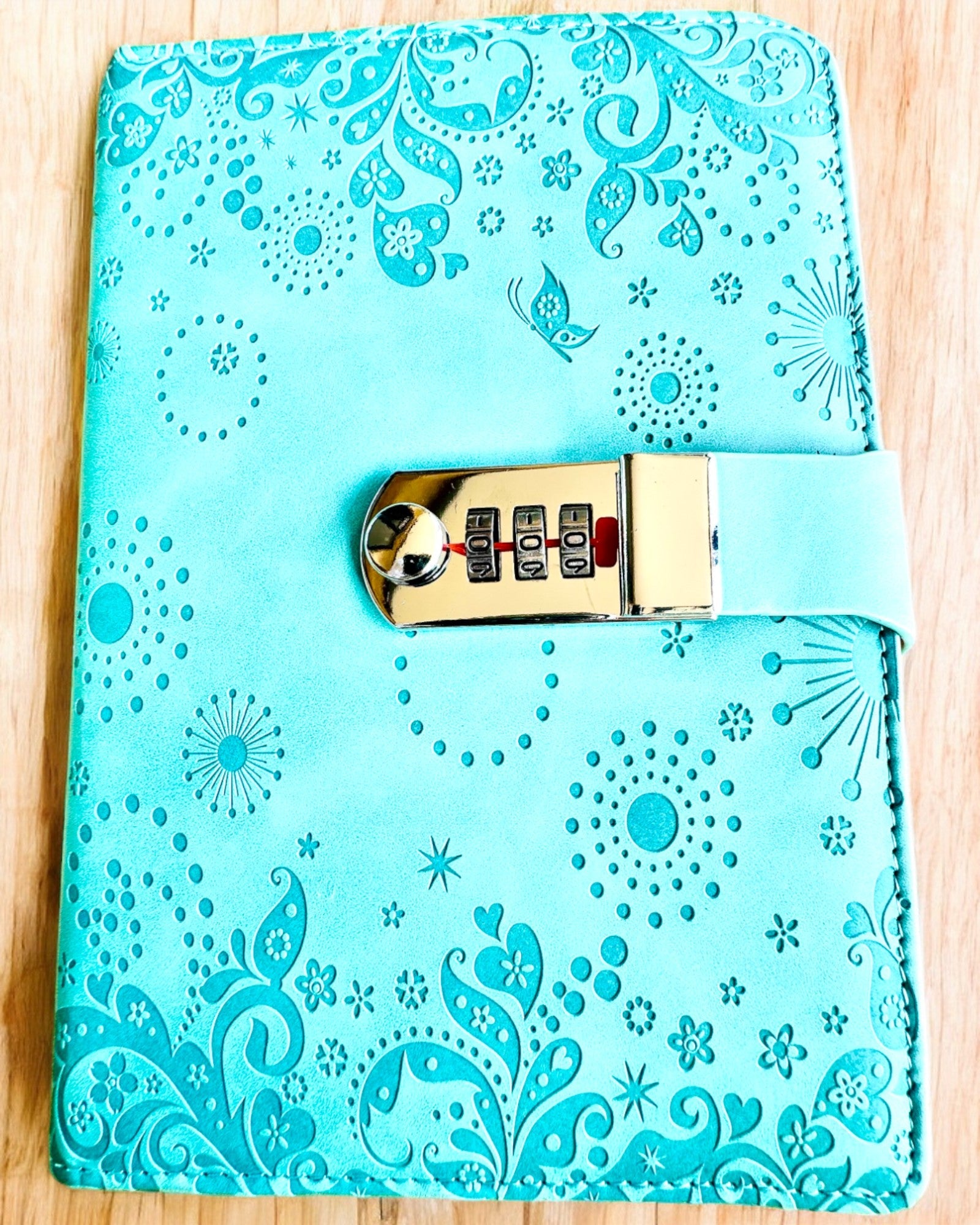 Cuaderno Exclusivo, cuero PU, A5 con Cerradura de Combinación - "Secret Journal", personalización con grabado