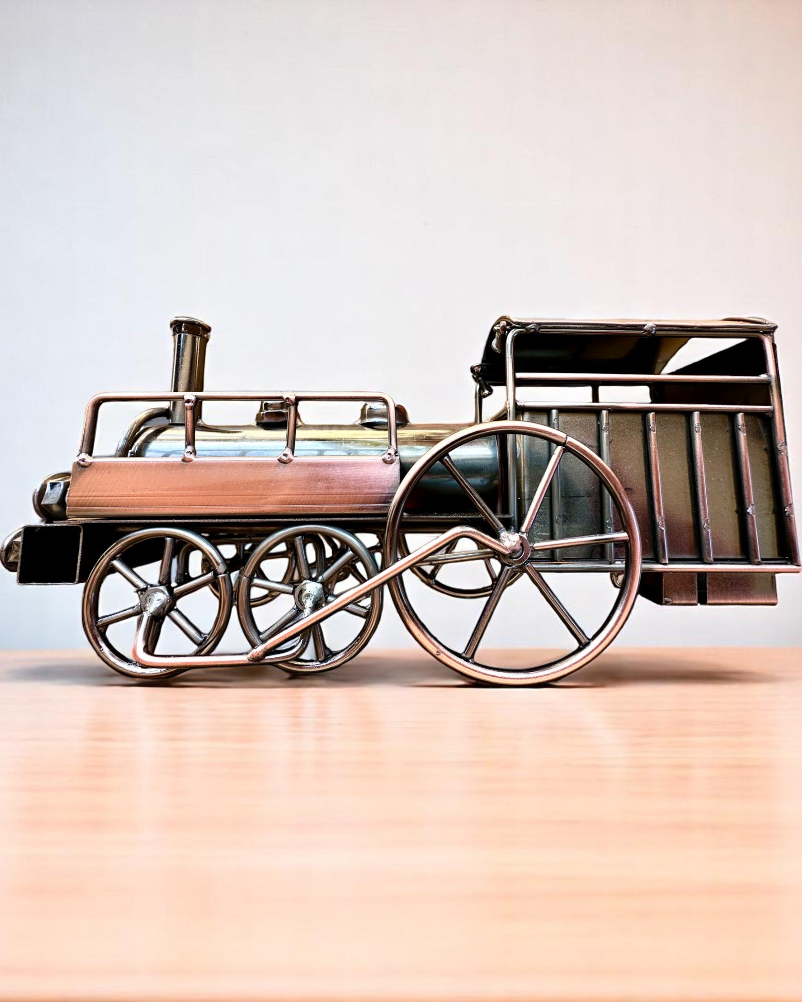 Locomotora de hierro "Retro Express" – decoración, modelo, hecho a mano con posibilidad de grabado para regalo